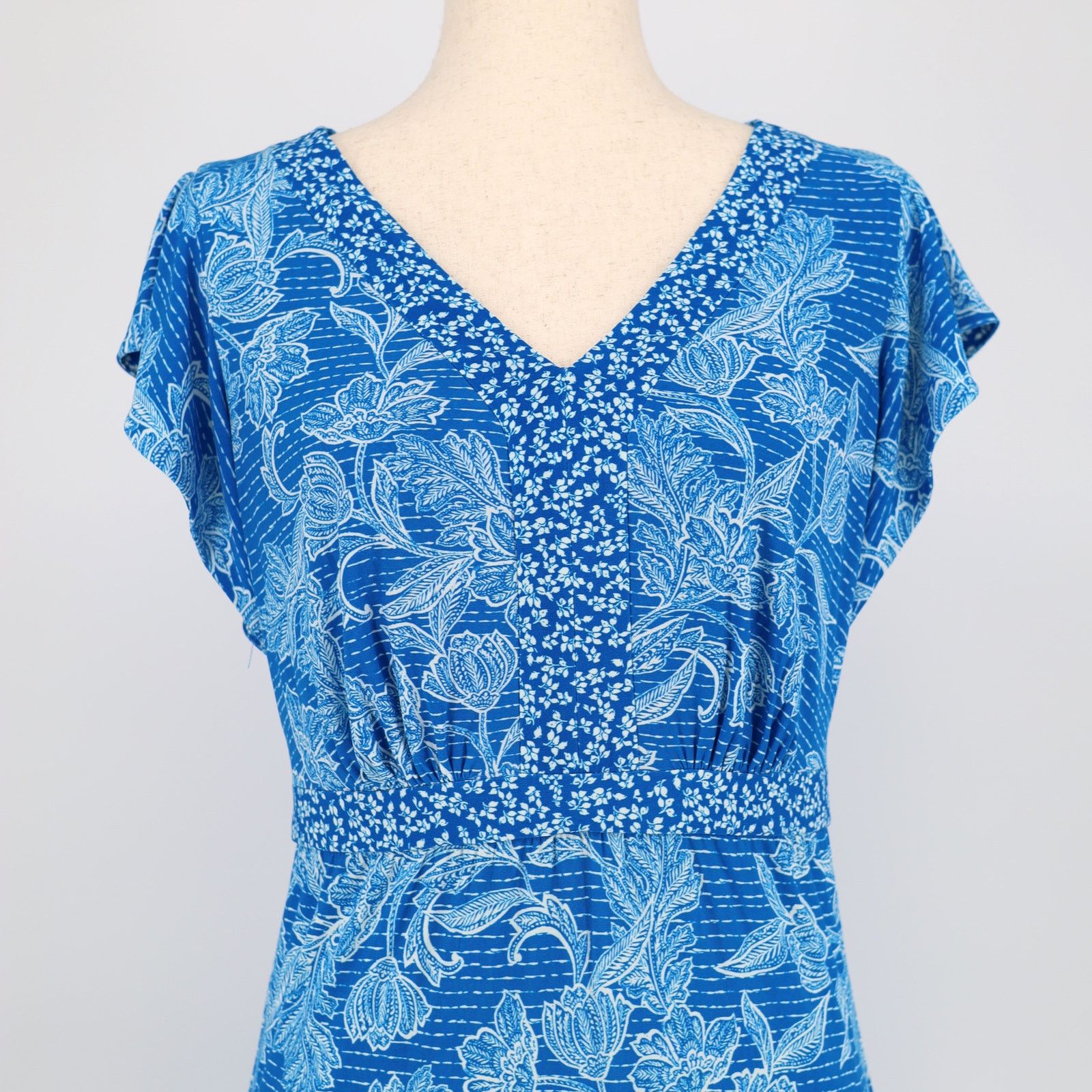 Lauren Ralph Lauren Ralph Lauren Women Blue Floral Boho Midi Dress Size US 4 Size S / US 4 / IT 40 - 4 Thumbnail