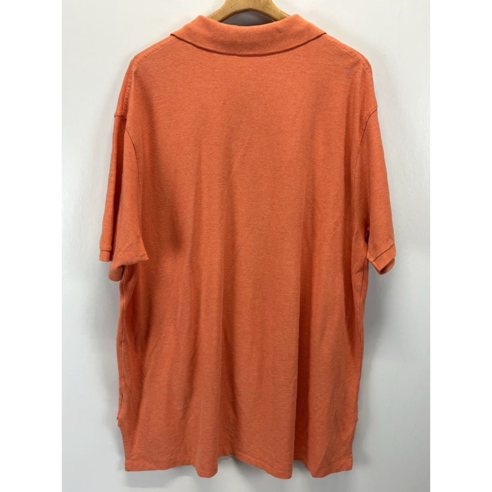 Polo Ralph Lauren Polo Ralph Lauren Polo Shirt Knit Big 3X Cotton Short Sleeve Collared Logo Orange Mens Size US XXL / EU 58 / 5 - 3 Thumbnail