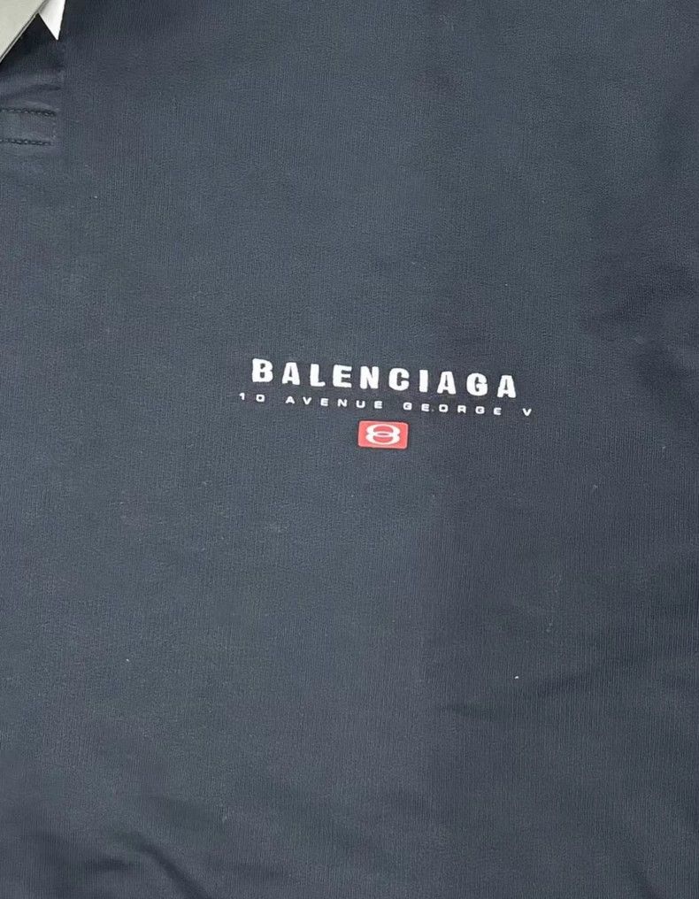 Balenciaga Balenciaga Long Sleeve Polo Shirt with Solid Plaid Collar Size US S / EU 44-46 / 1 - 3 Thumbnail