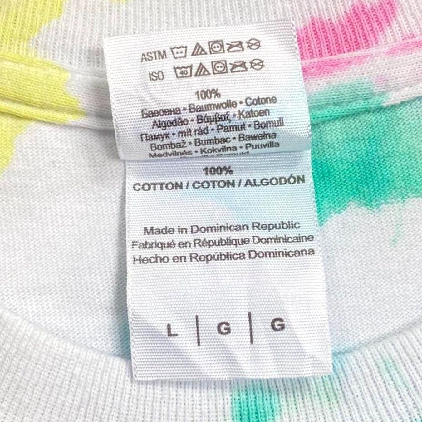 Gildan Lakedale Resort “At Three Lakes” Souvenir Spellout Graphic Tie Dye T-Shirt Large Size US L / EU 52-54 / 3 - 2 Thumbnail