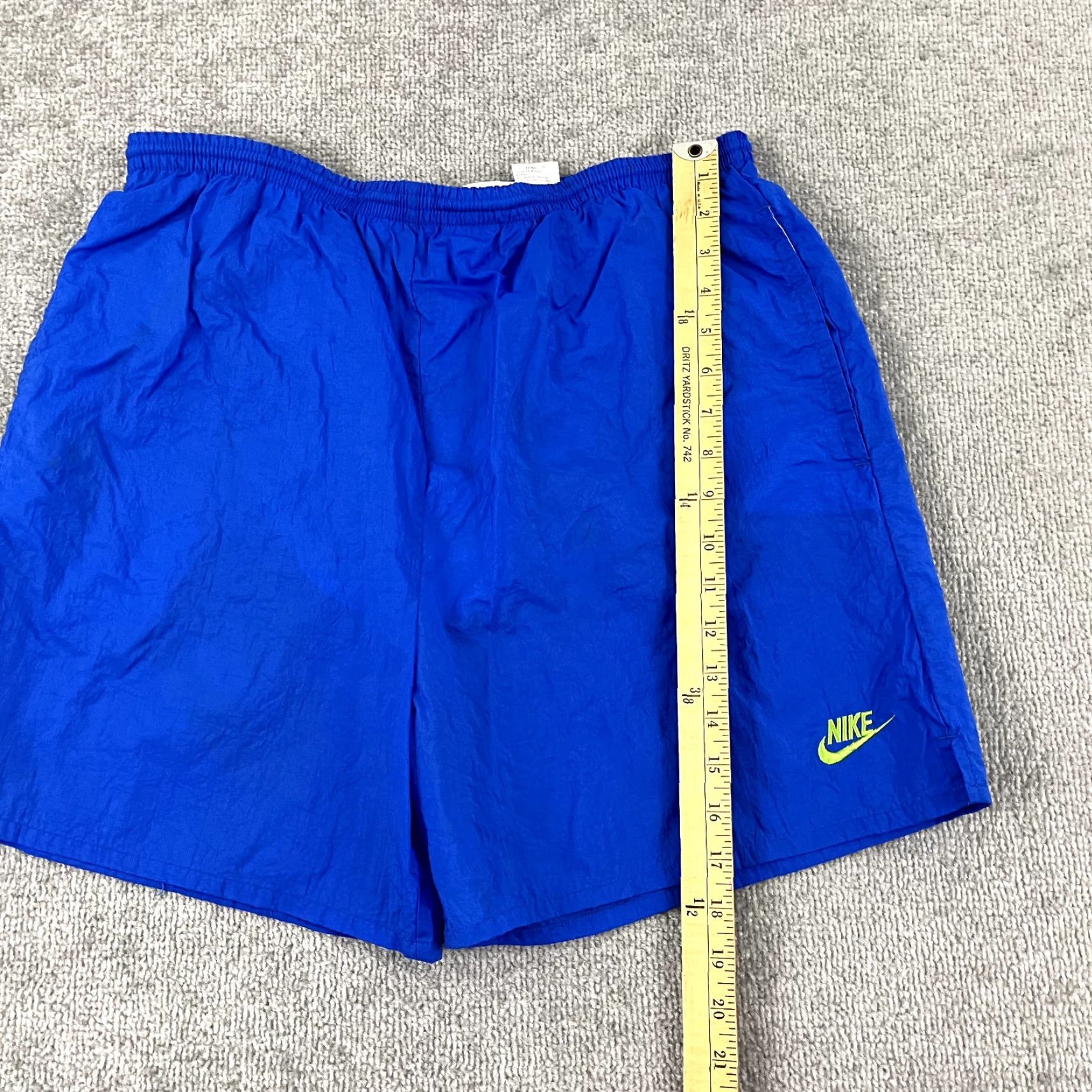 Nike NIKE Swim Trunks Men Large 5" Blue Lined Nylon Board Shorts Swoosh Beach Sports Size US 33 - 5 Thumbnail