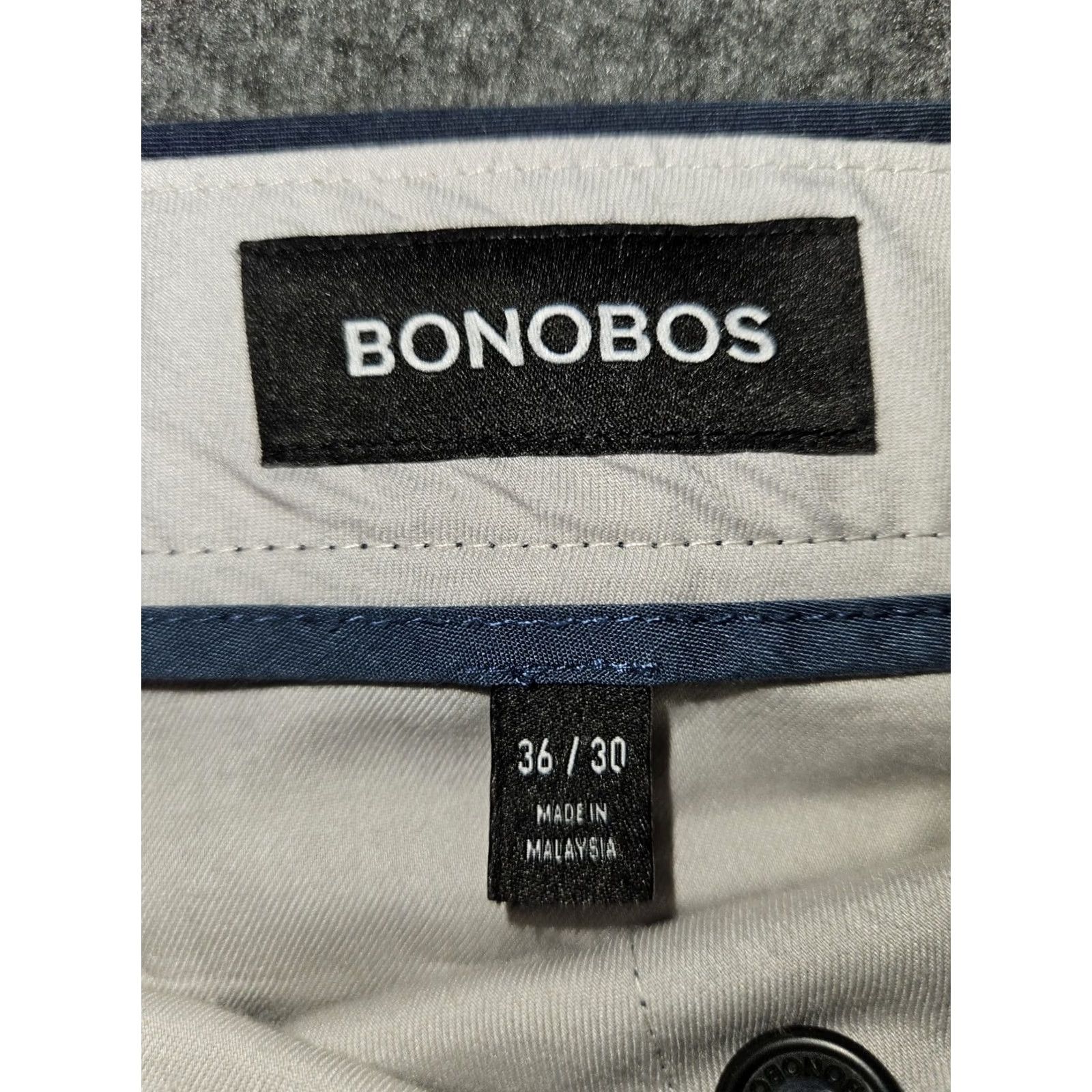 Bonobos Bonobos Monday Pants Men's 36 Slim Navy Blue Straight Leg Casual Workwear Slit/Flat Front Stretch Chino Size US 36 / EU 52 - 2 Thumbnail