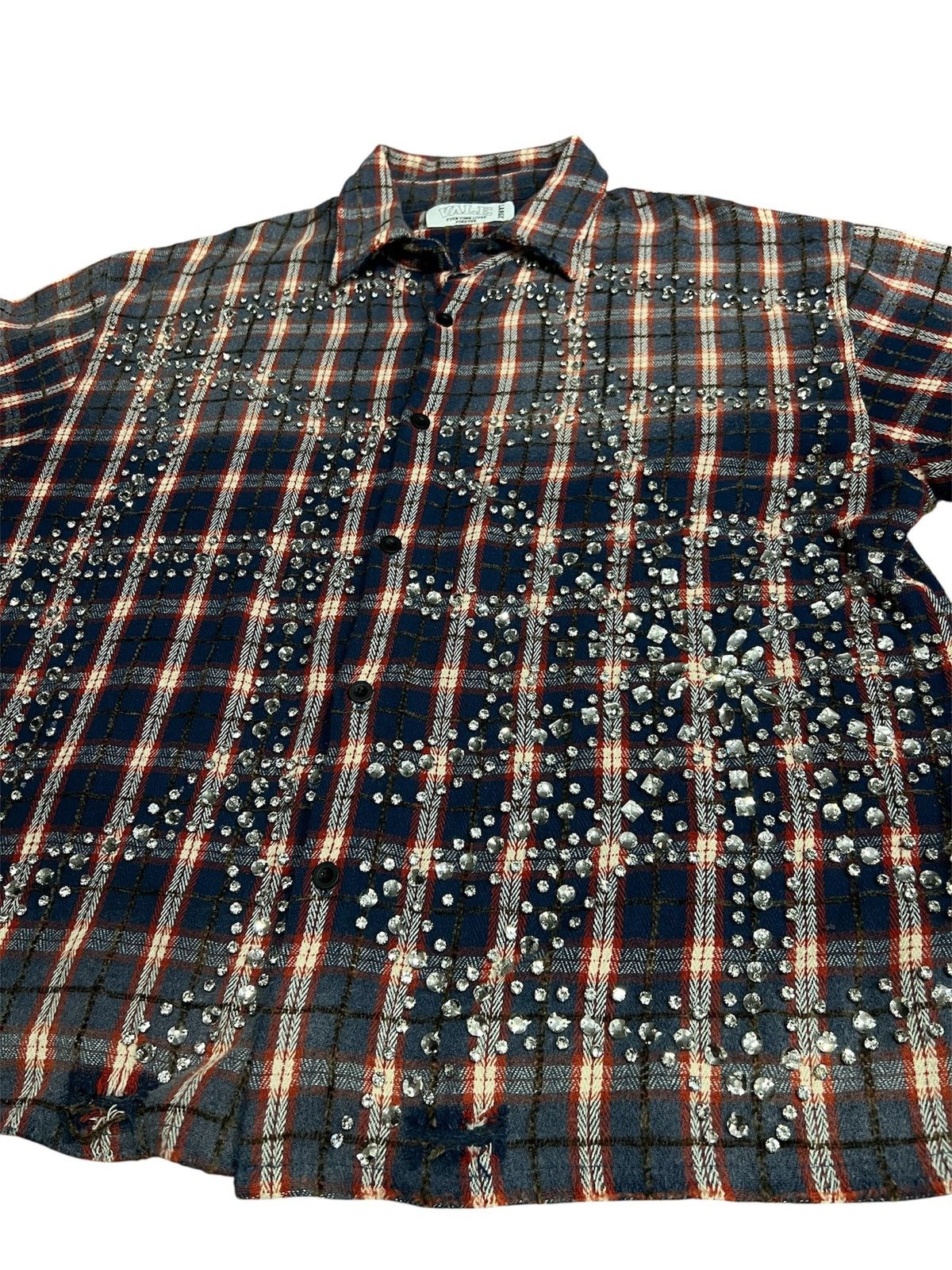Vale Vale Forever Rhinestone Web Flannel Blue Red Size US L / EU 52-54 / 3 - 2 Thumbnail