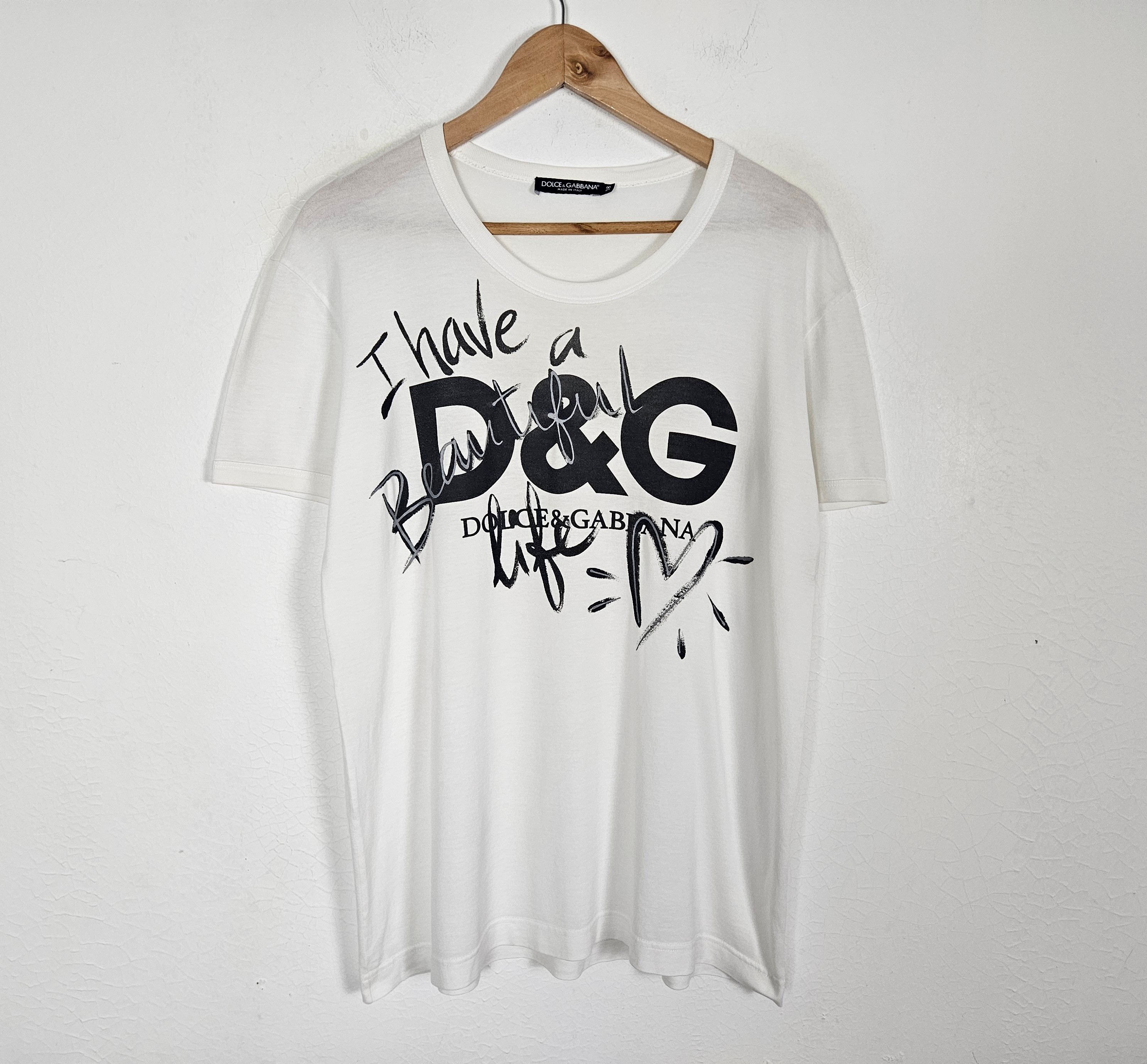 Dolce & Gabbana Dolce & Gabbana I Have a beautiful life shirt Size US L / EU 52-54 / 3 - 2 Thumbnail