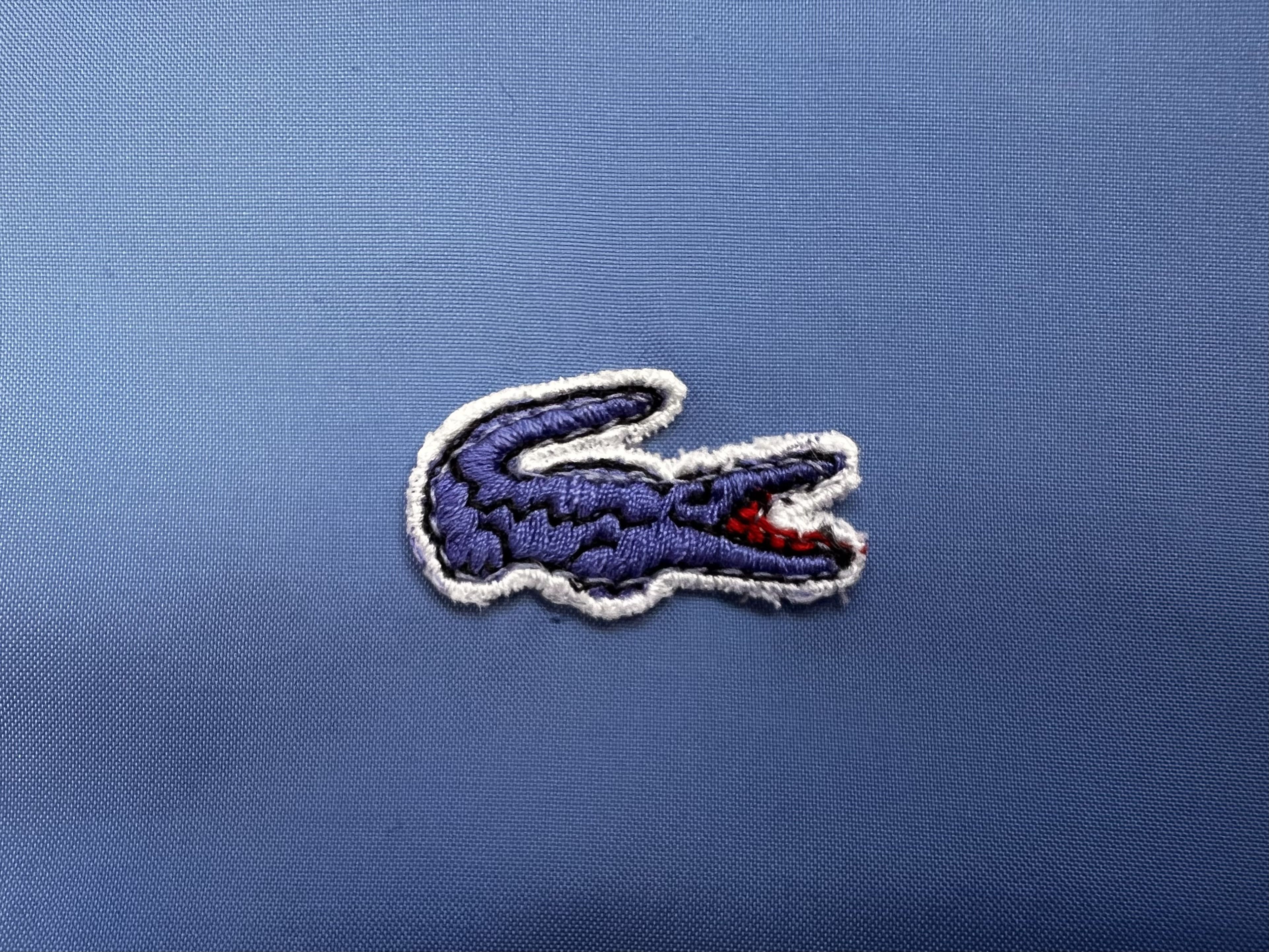 Lacoste Vintage IZOD Lacoste Blue Croco Windbreaker Jacket Zip Hood Size L / US 10 / IT 46 - 3 Thumbnail