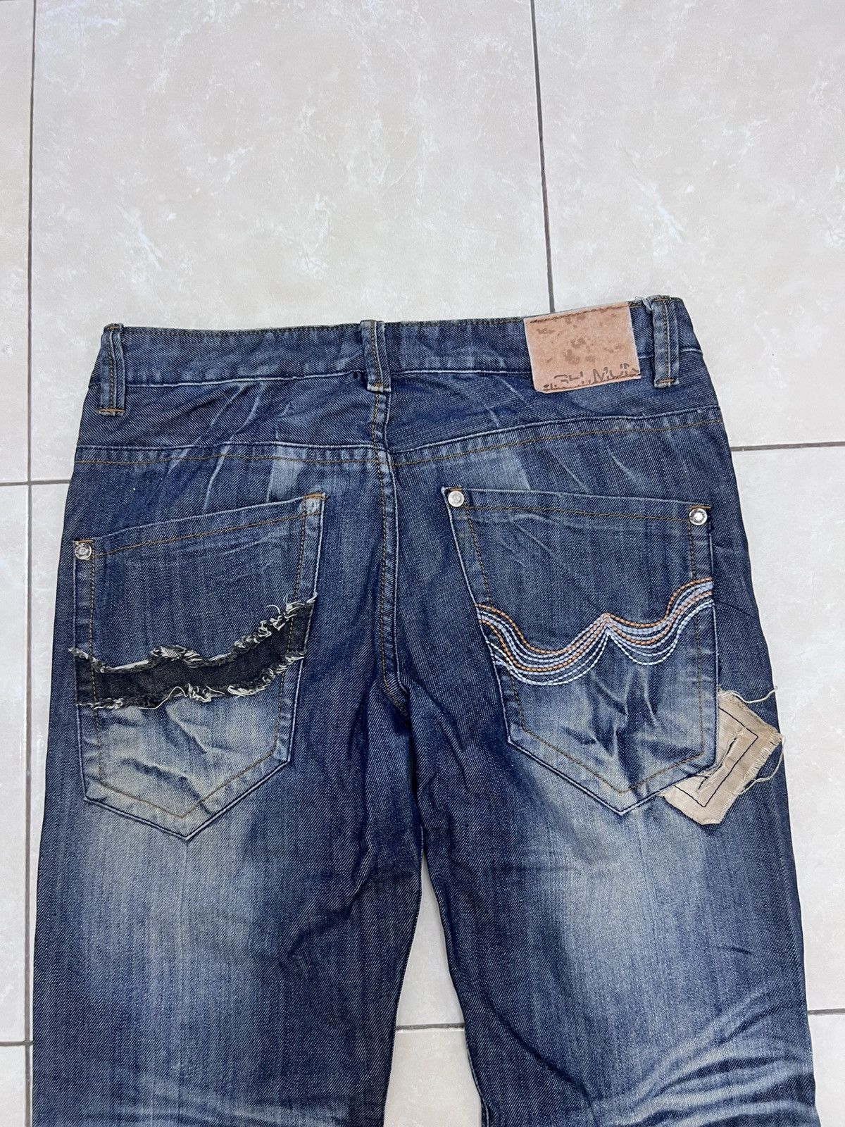 Energie Energie Worn Out Distressed Patch work Denim Jeans Pant Size US 34 / EU 50 - 5 Thumbnail