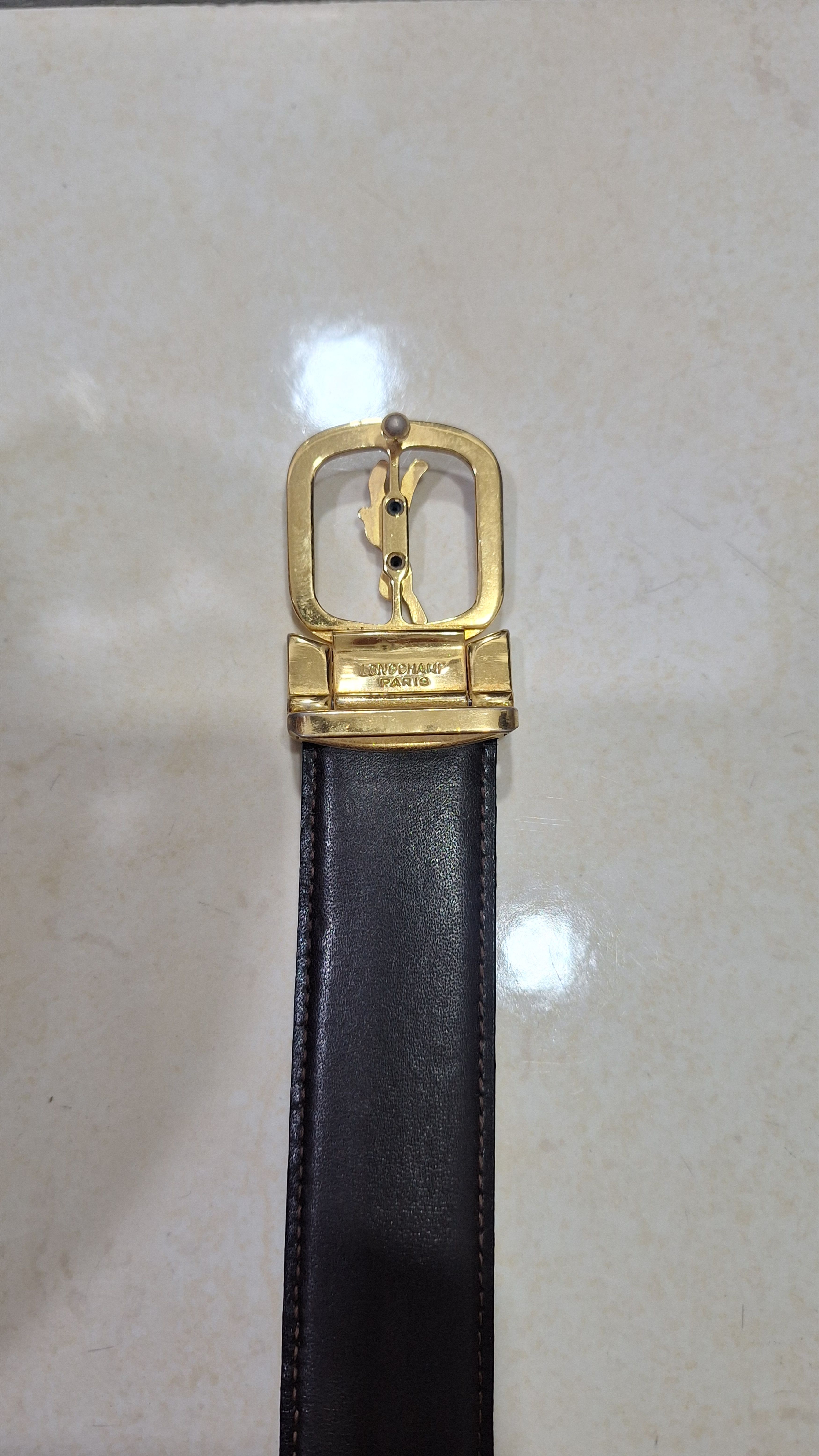 Longchamp Longchamp Gold Buckle Size 36 - 3 Thumbnail