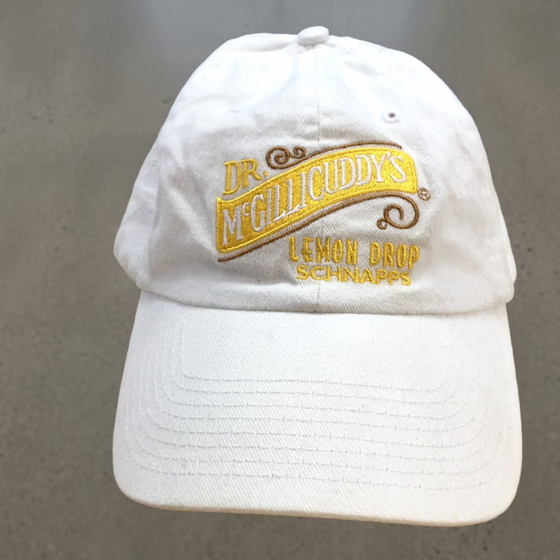 Vintage Head To Toe Dr McGillicuddy's Lemon Drop Schnapps Baseball Cap Mens One Size White HTT Hat Size ONE SIZE - 1 Thumbnail