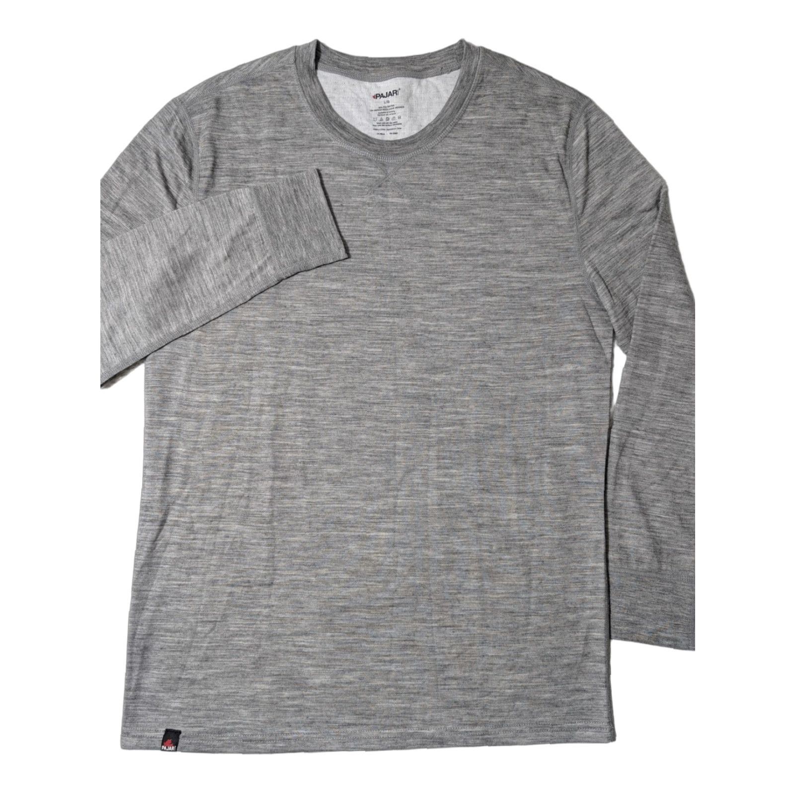 Pajar PAJAR T-Shirt Mens Large Crew Long Sleeve Grey Merino Wool Blend Thermal All Seasons Size US L / EU 52-54 / 3 - 1 Thumbnail
