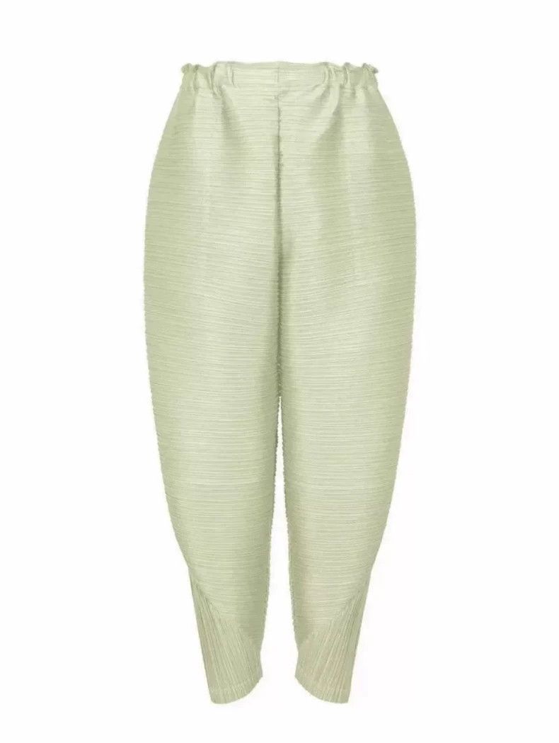Issey Miyake Issey Miyake size:3 Light green pleated pants Size 42" / US 20 - 3 Thumbnail