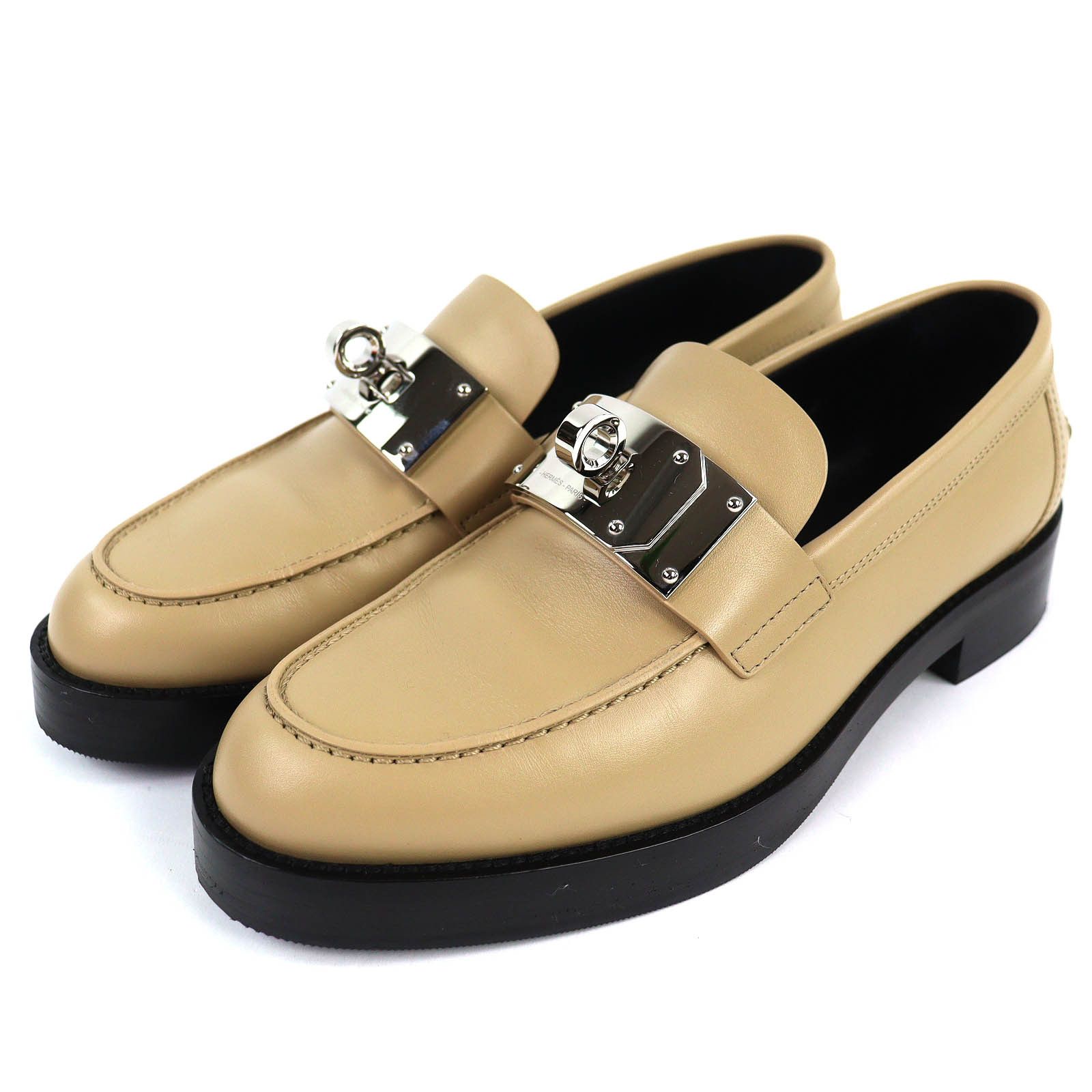 Hermes Hermes Hermès Kelly Buckle Leather Loafers 37.5 Leather Shoes DUTY FREE for USA Size ONE SIZE - 1 Thumbnail