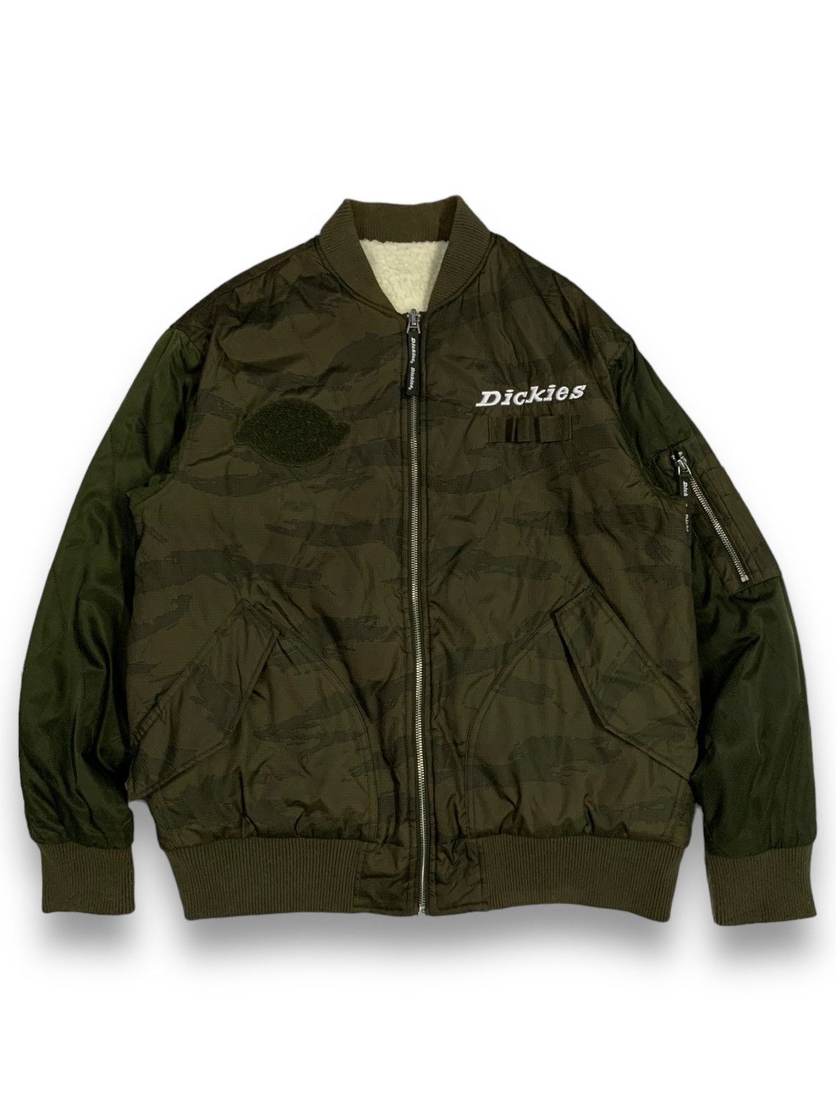 Dickies Camo Sherpa Reversible Utility Bomber Jacket