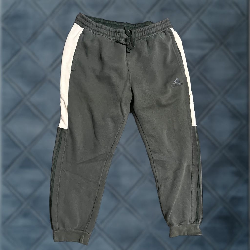 Adidas Adidas Post Game Green Gray Active Training Tapered Pants Mens Large Size US 33 - 1 Thumbnail