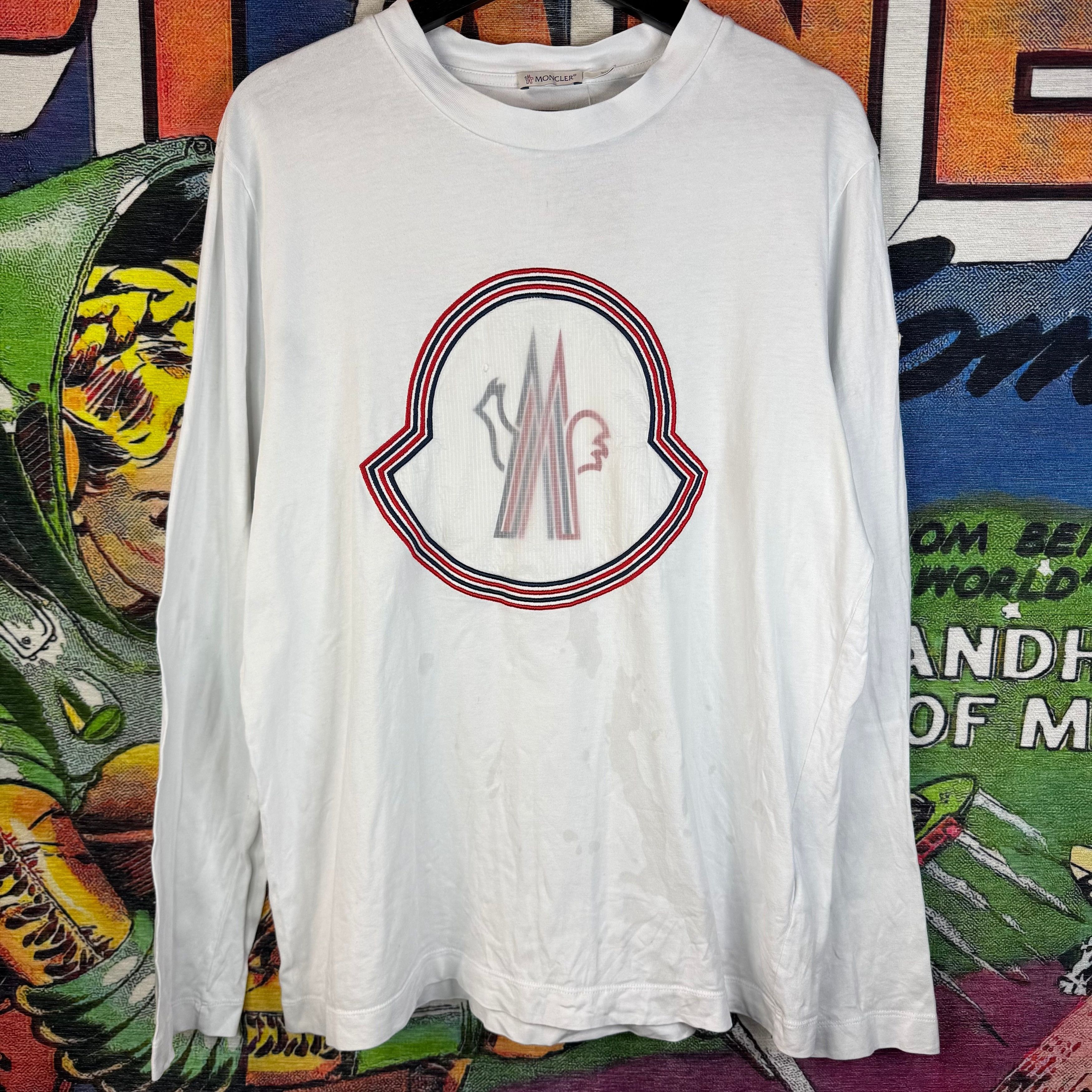 Moncler Moncler Embroidered Logo Longsleeve Size Medium Size US M / EU 48-50 / 2 - 1 Thumbnail