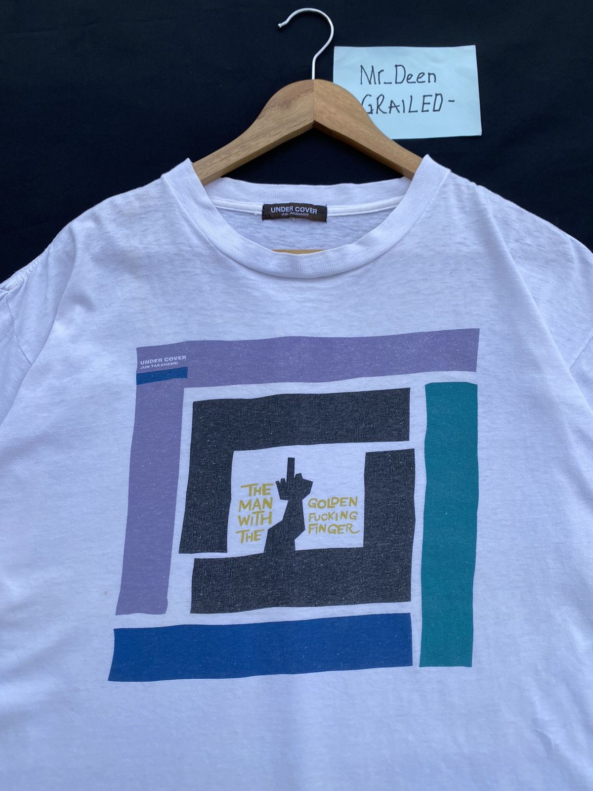 Jun Takahashi Vtg 90s Undercover The Man with Golden Fucking Finger Tshirt Size US M / EU 48-50 / 2 - 7 Thumbnail