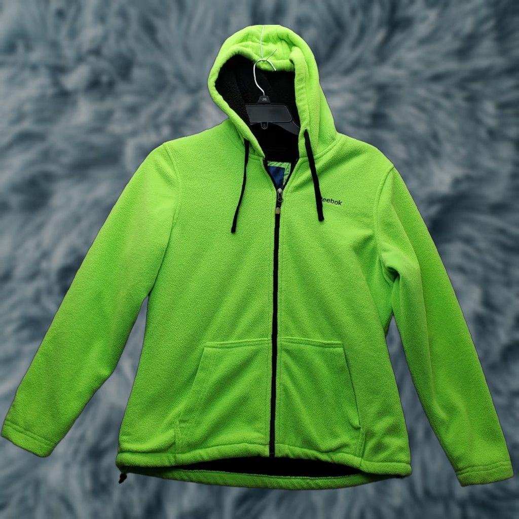 Reebok Reebok Hoodie Mens M Green Pocket Full Zip Embroidered Logo Wool Fleece Long Sleeve Shirt? Size US M / EU 48-50 / 2 - 1 Thumbnail