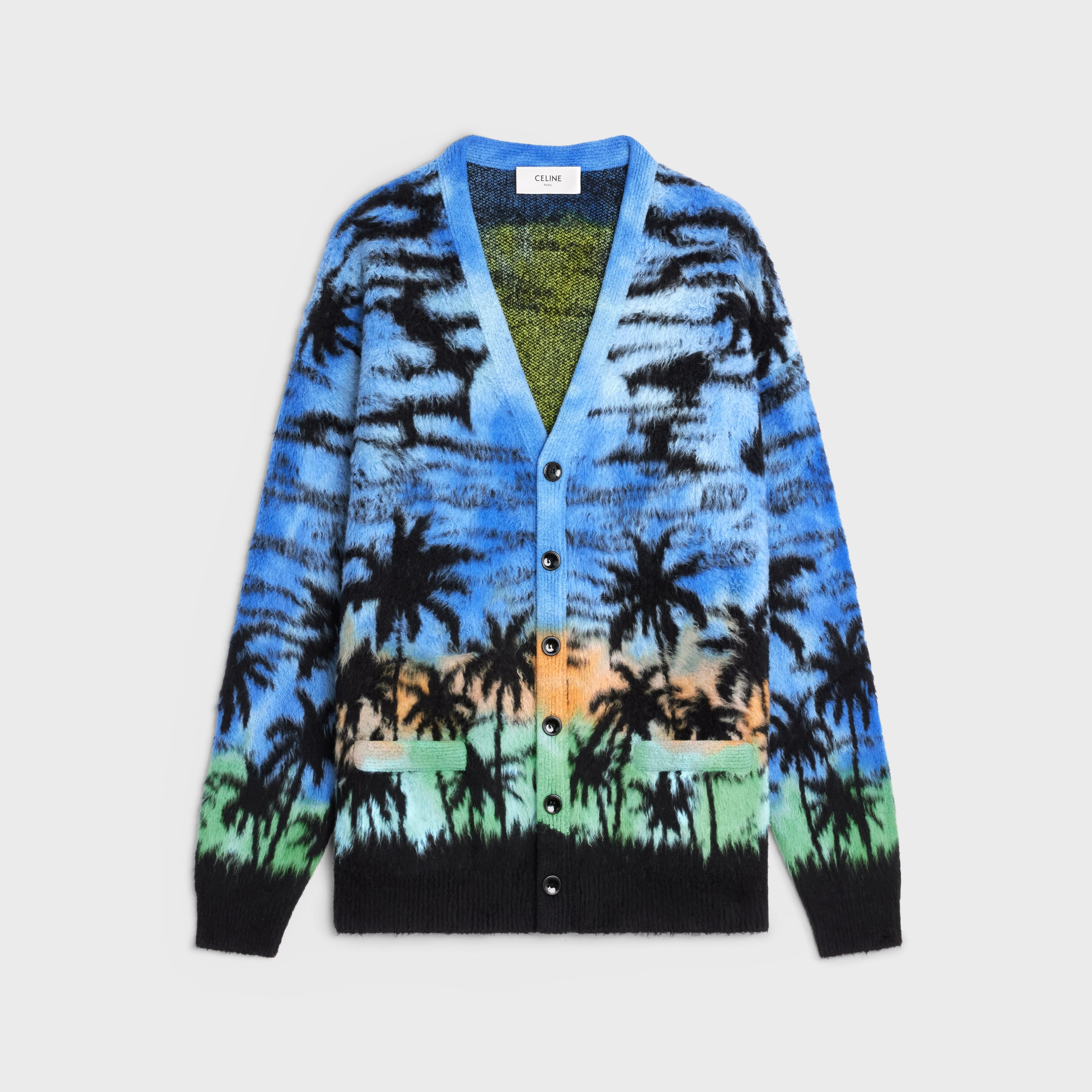 Celine o1bcso1str1124 Cotton Sunset Cardigan in Multicolor Size US L / EU 52-54 / 3 - 1 Thumbnail