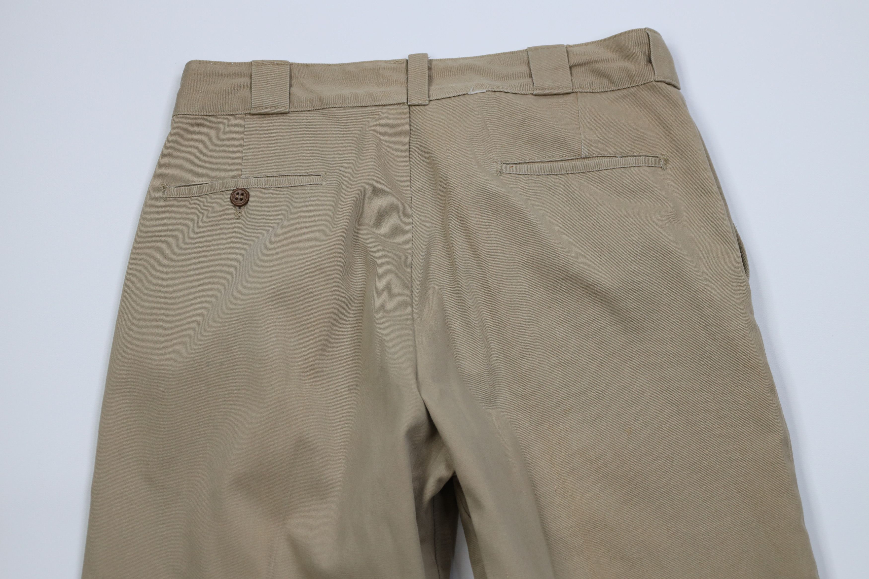 Dickies Vintage 70s Dickies Wide Leg Twill Pants Workwear Beige USA Size US 34 / EU 50 - 12 Thumbnail