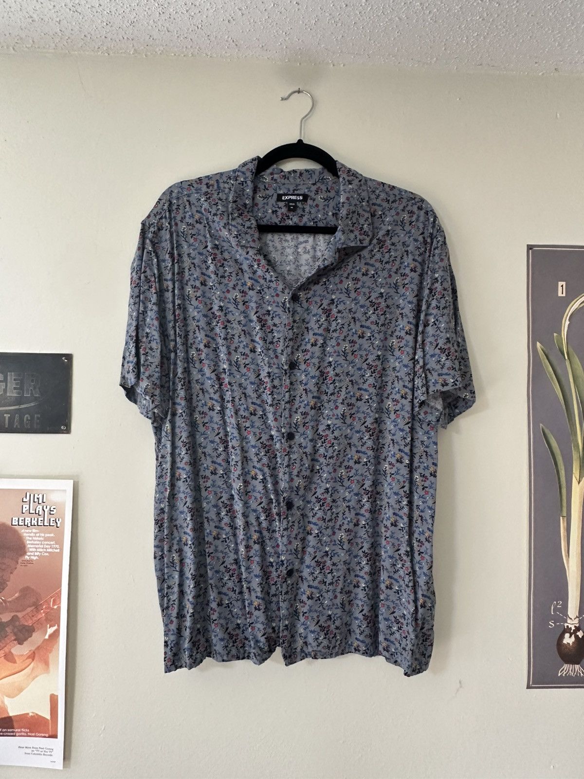 Express Floral Rayon Express Shirt Size US XL / EU 56 / 4 - 1 Thumbnail