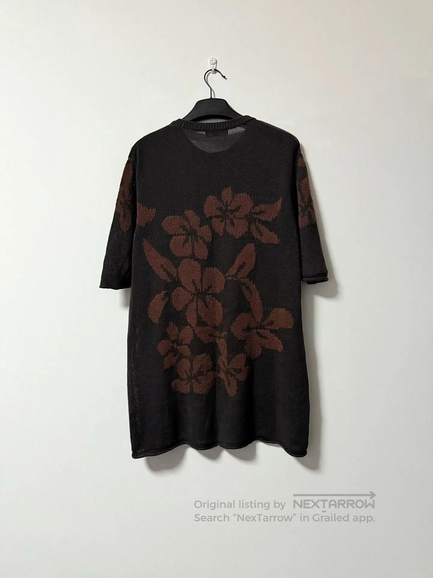 Yohji Yamamoto Yohji Yamamoto Floral Knit Sweater. Size US L / EU 52-54 / 3 - 2 Thumbnail