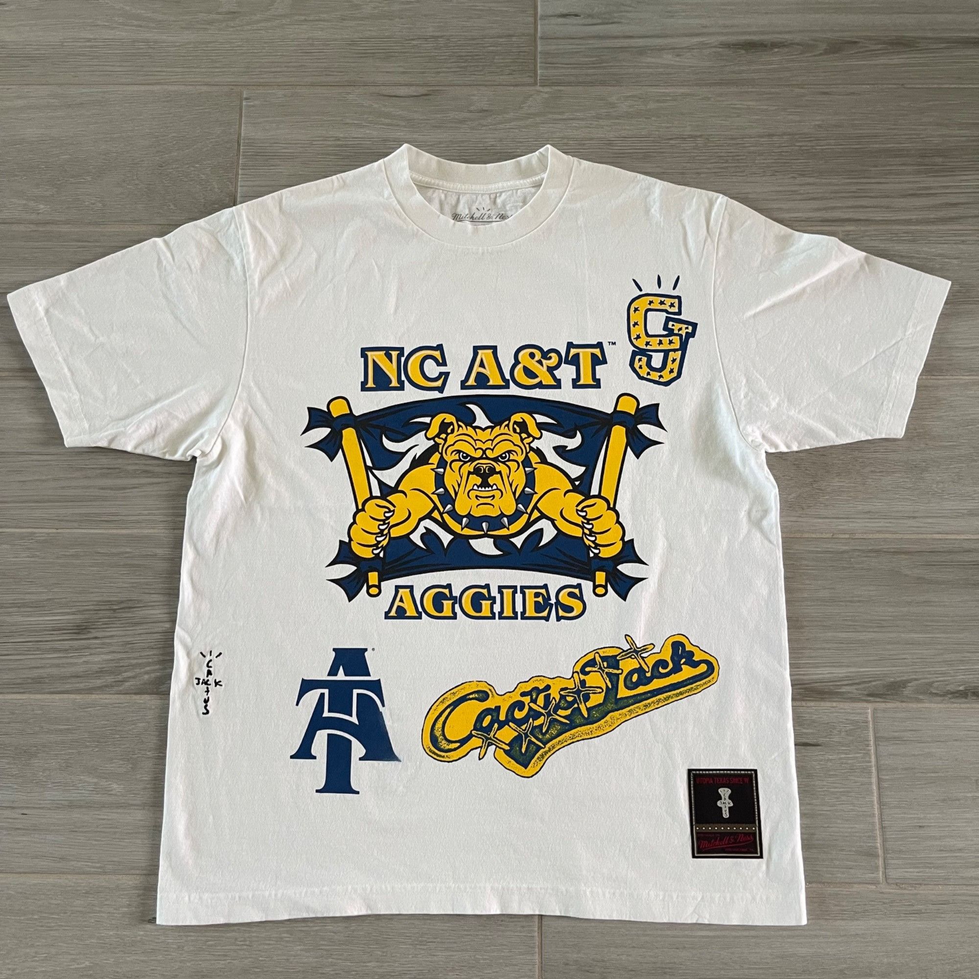 Mitchell & Ness × Travis Scott TRAVIS SCOTT CACTUS JACK x MITCHELL & NESS x NC A&T TEE M Size US M / EU 48-50 / 2 - 2 Thumbnail