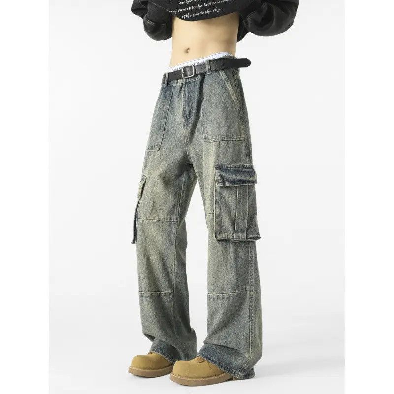Japanese Brand × Jean Retro loose straight leg wide leg jeans Size US 32 / EU 48 - 3 Thumbnail
