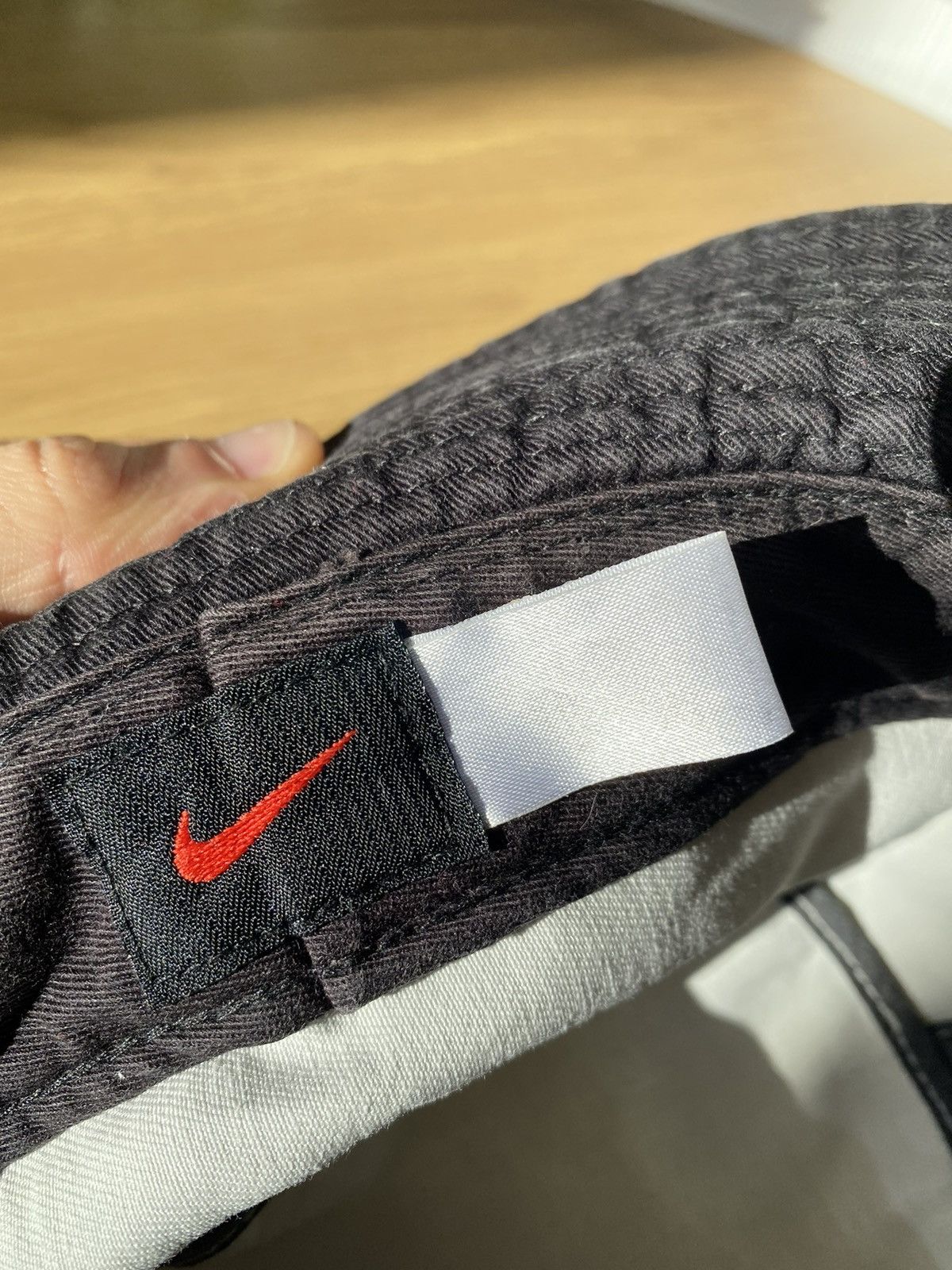 Nike × Vintage Nike Bucket Hat Vintage Size M Beige Logo y2k Styled Unisex Size 34 - 6 Thumbnail