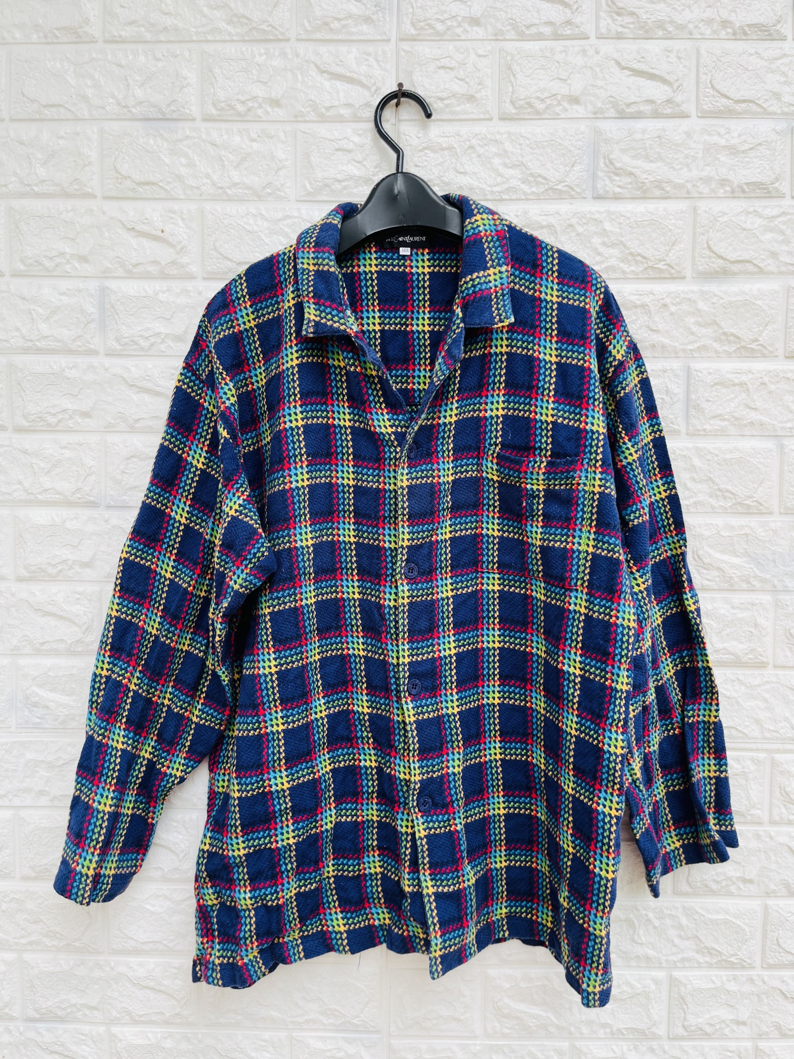 Designer × Vintage × Yves Saint Laurent Vintage Vyes Saint Laurent Multi Colour Designer Style Size US L / EU 52-54 / 3 - 1 Thumbnail