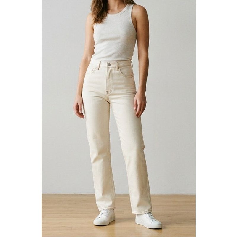 Good American Good American Good 90’s Icon Straight Leg Jeans 8 - White Size 30" / US 8 / IT 44 - 5 Thumbnail