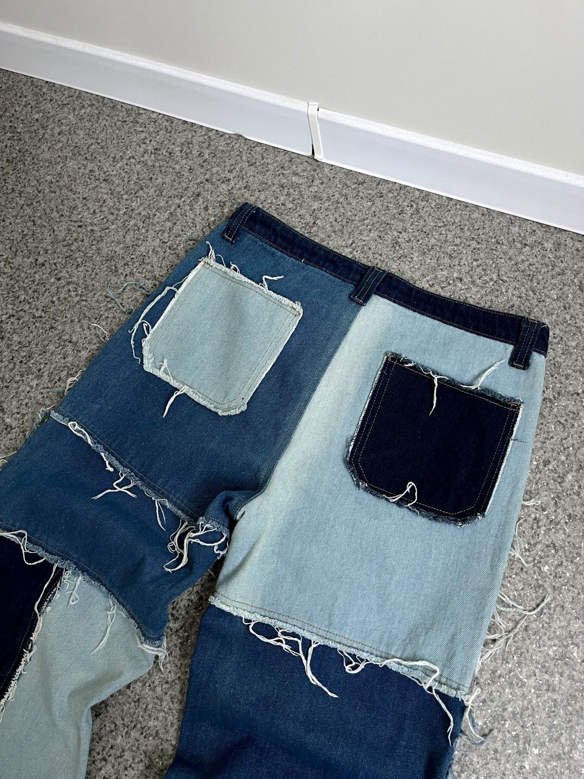 Jaded London Jaded London Frayed Patchwork Denim Skate Jeans mens W 32 Size US 32 / EU 48 - 7 Thumbnail
