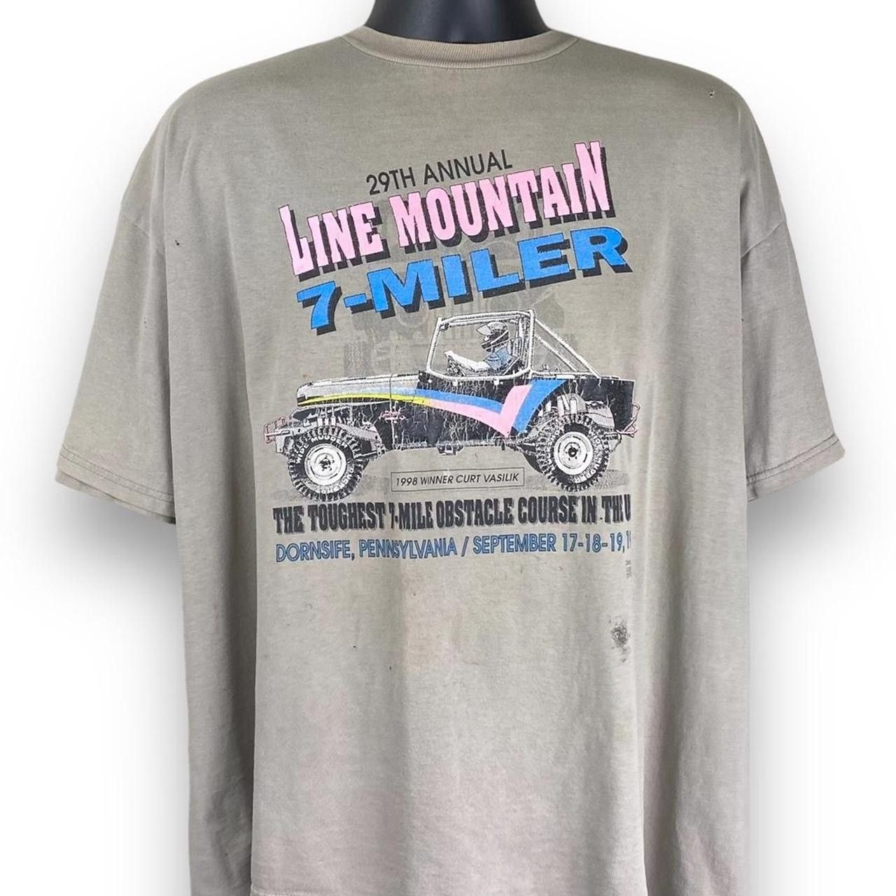 Jerzees × Vintage Vintage 90s Jerzees Annual Line Mountain Racing Tee Tshirt Size US XL / EU 56 / 4 - 1 Thumbnail