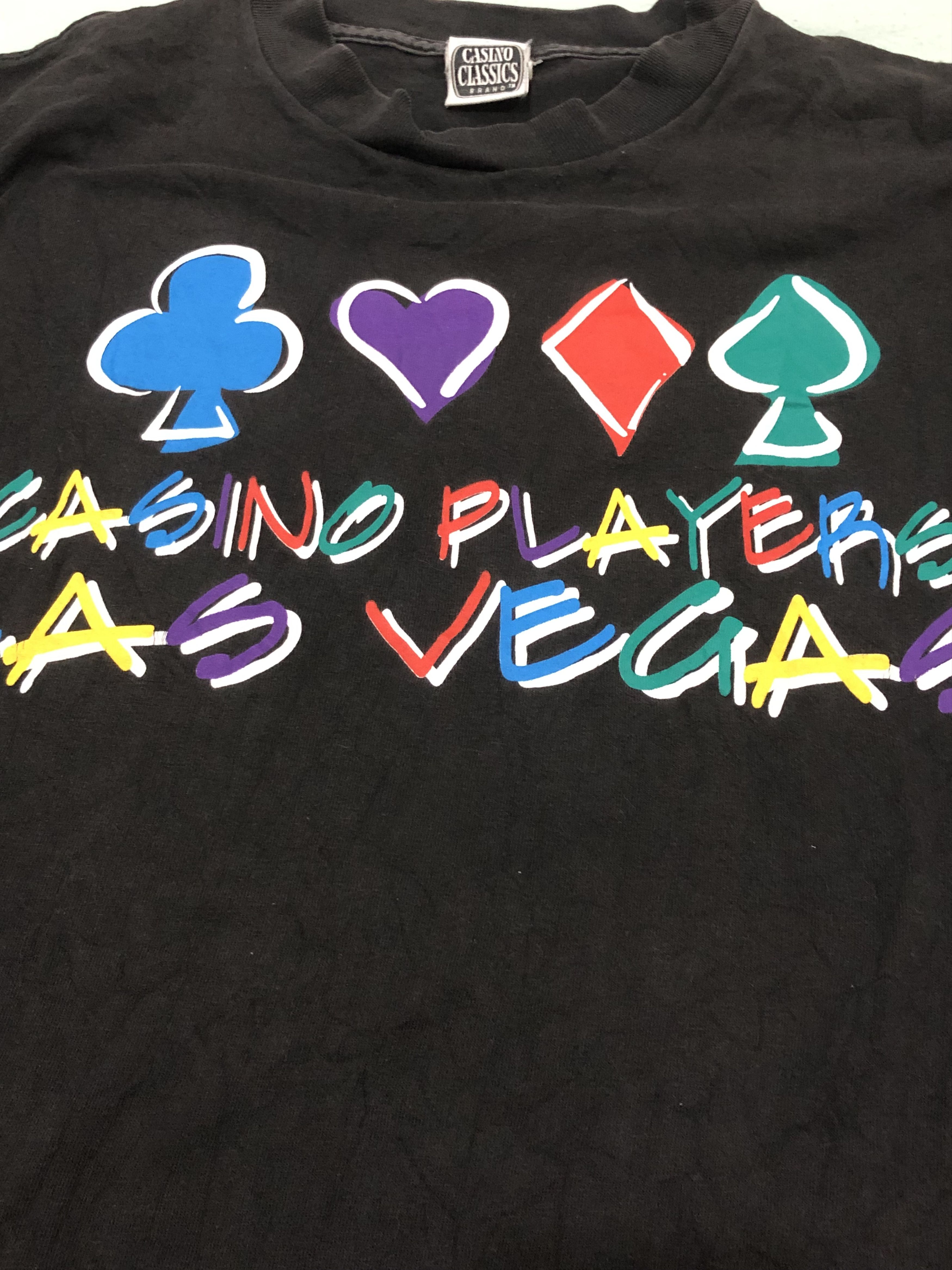 Vintage Vintage Worn Casino Players Las Vegas Tshirt Size US L / EU 52-54 / 3 - 3 Thumbnail