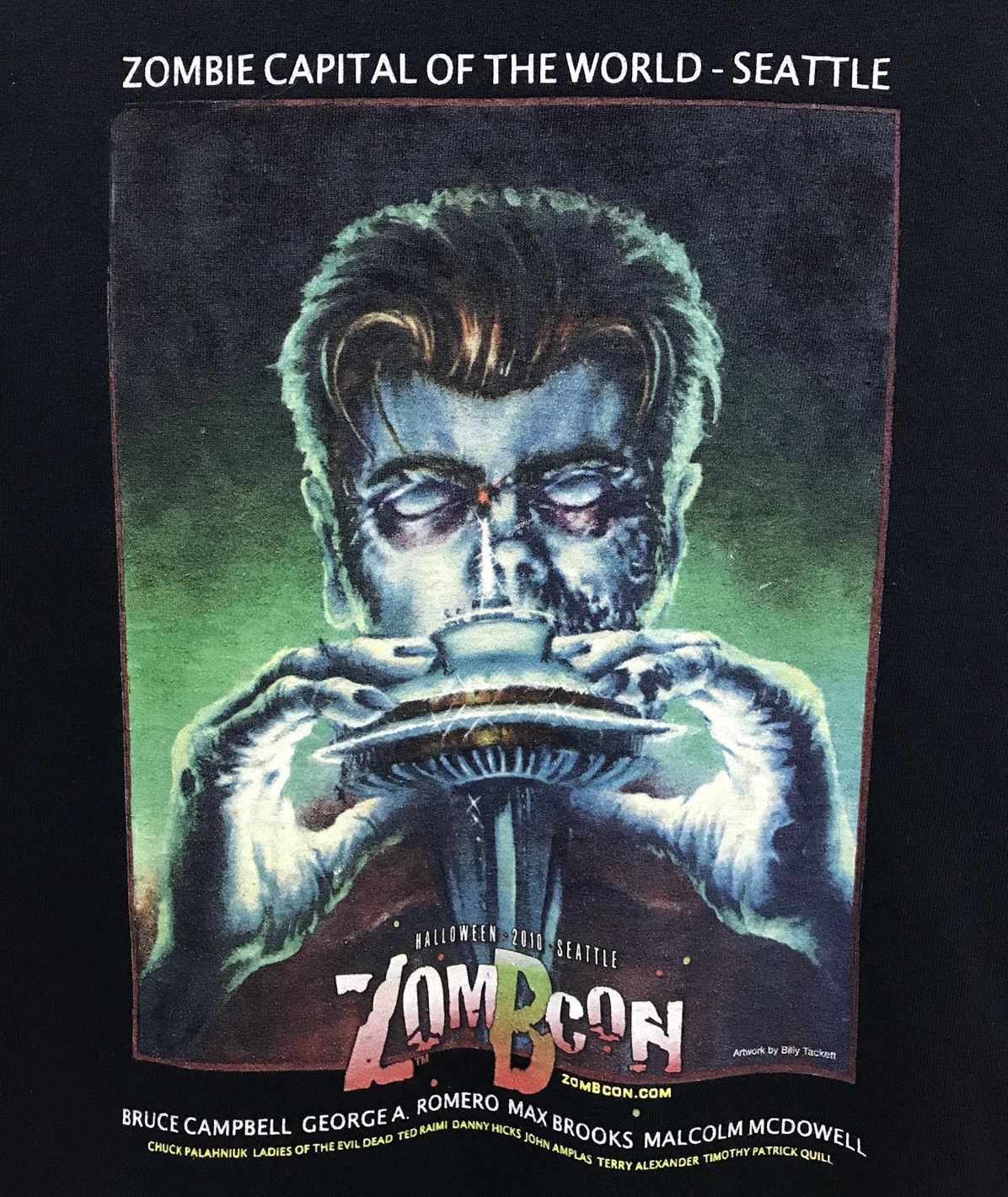 Gildan × Vintage Vintage Gildan Halloween 2010 Seattle Zombcom Shirt Size US XL / EU 56 / 4 - 3 Thumbnail