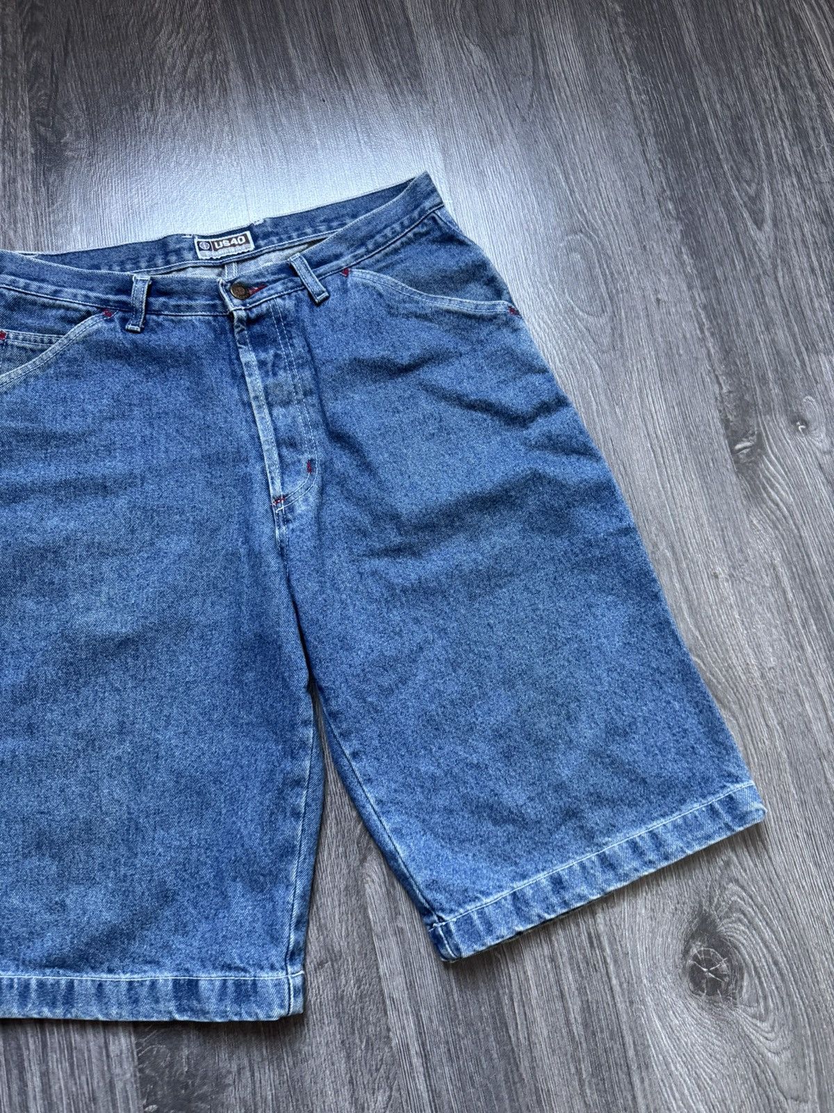 Rap Tees × Southpole × Vintage Y2K Vintage Southpole Style Rap Baggy Jeans Shorts Size US 32 / EU 48 - 2 Thumbnail