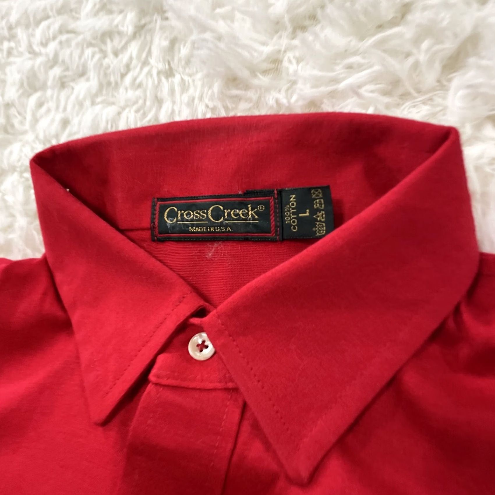 Vintage CROSS CREEK Red Polo Shirt Men L Vintage 90s Classic Preppy Golf Retro Shirt Size US L / EU 52-54 / 3 - 5 Thumbnail