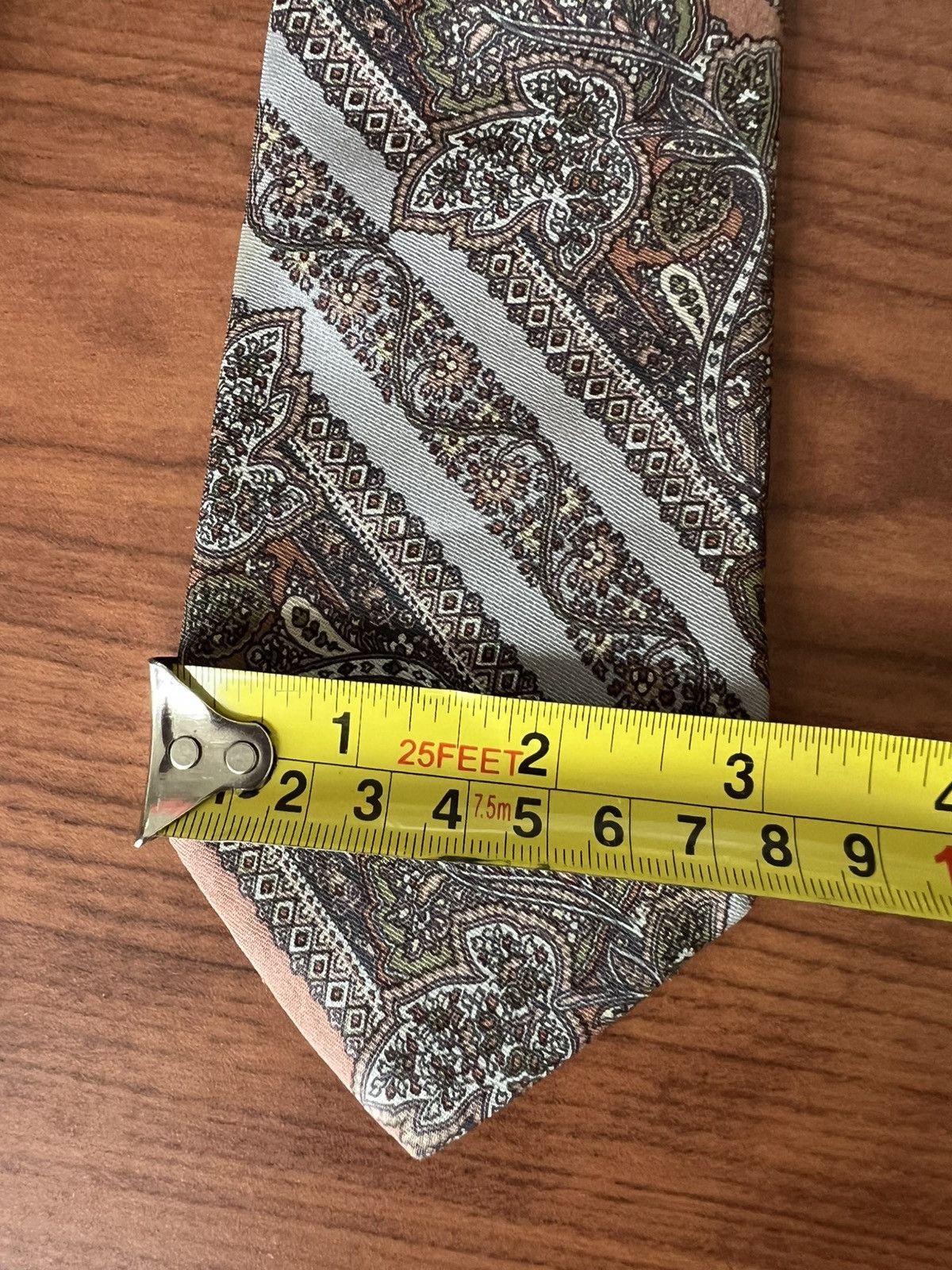 Lanvin Vtg Lanvin Paris Multi-Color Paisley Silk Tie 55”x3” Size ONE SIZE - 10 Thumbnail