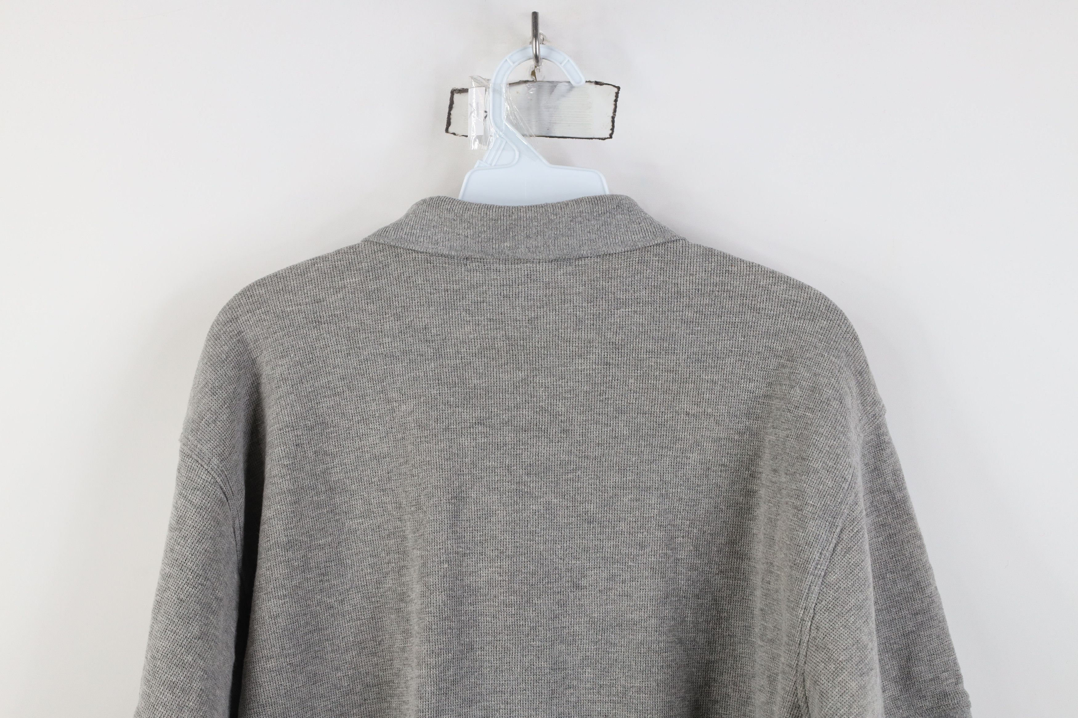Vintage Vintage 90s Streetwear Waffle Knit Golf Polo Shirt Gray Size US L / EU 52-54 / 3 - 12 Thumbnail