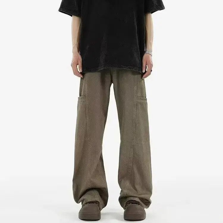 Japanese Brand Retro loose straight leg wide leg jeans Size US 32 / EU 48 - 4 Thumbnail