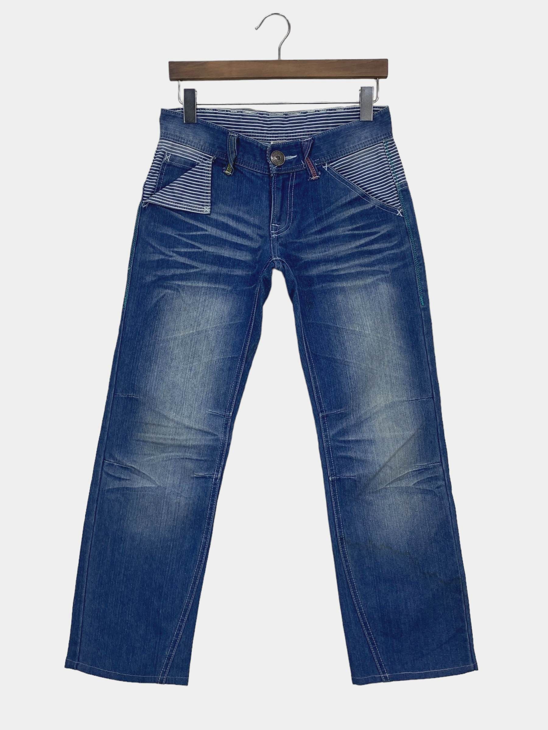 Japanese Brand Blue Moon Blue Japan Ankle Jeans Japanese Spellout Jeans Size 26" / US 2 / IT 38 - 2 Thumbnail