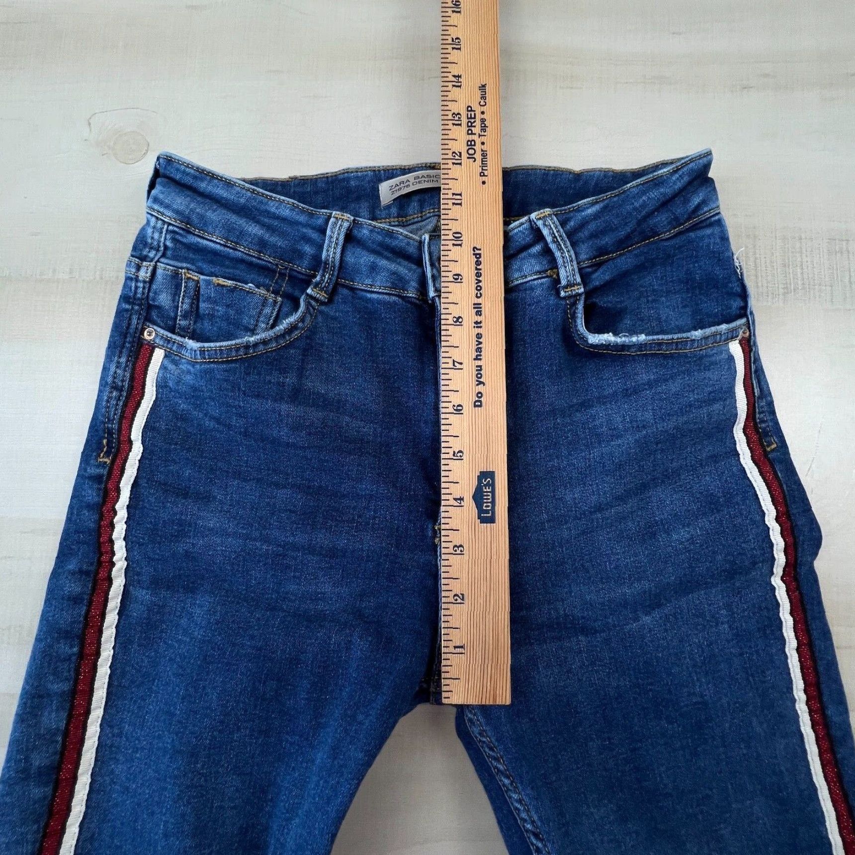 Zara Zara Skinny Jeans Womens 6 Medium Blue Stretch Cotton Blend Mid Rise Size 28" / US 6 / IT 42 - 6 Thumbnail