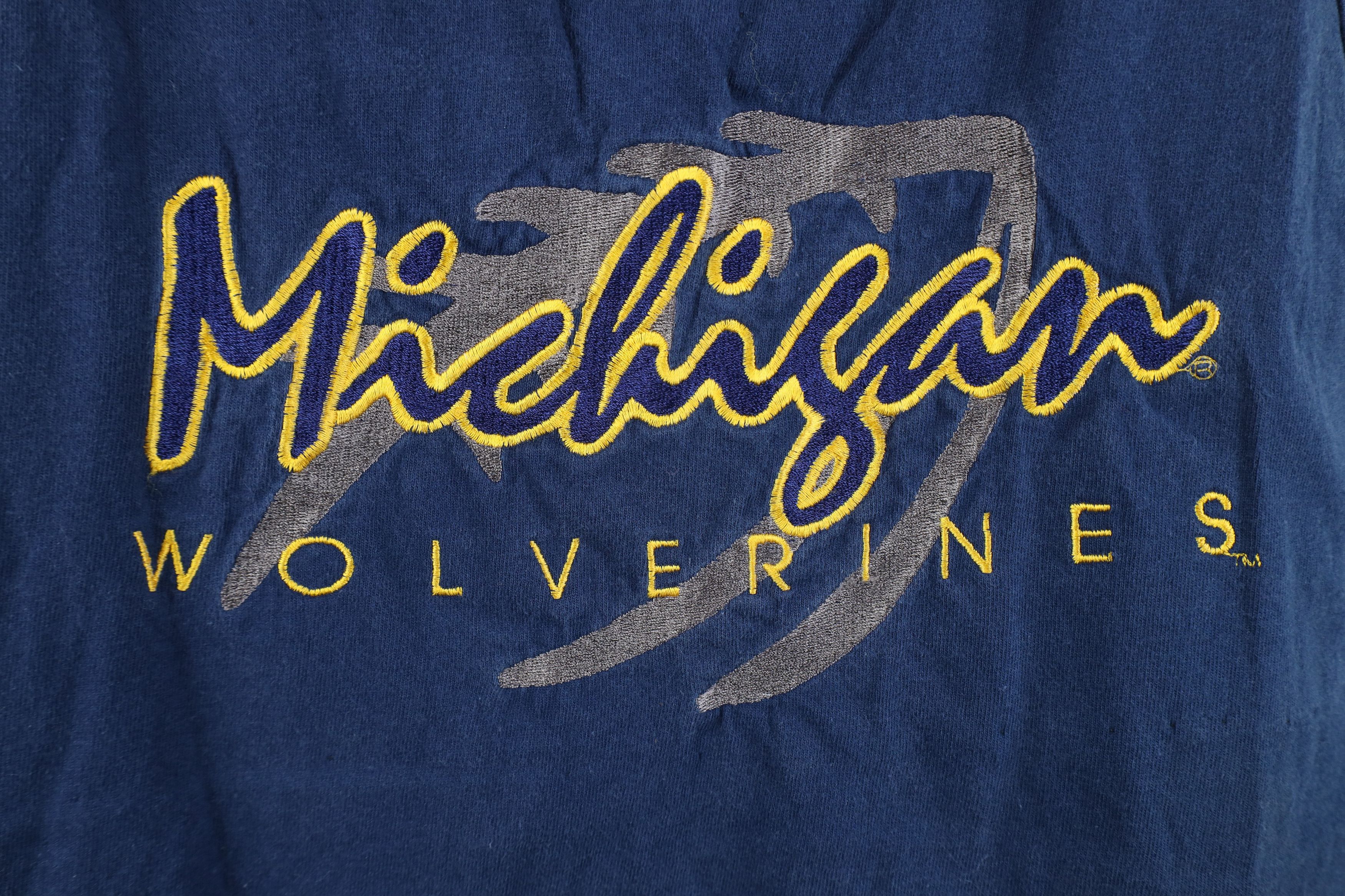 Vintage Vintage 90s University of Michigan Tank Top T-Shirt Blue USA Size US L / EU 52-54 / 3 - 4 Thumbnail