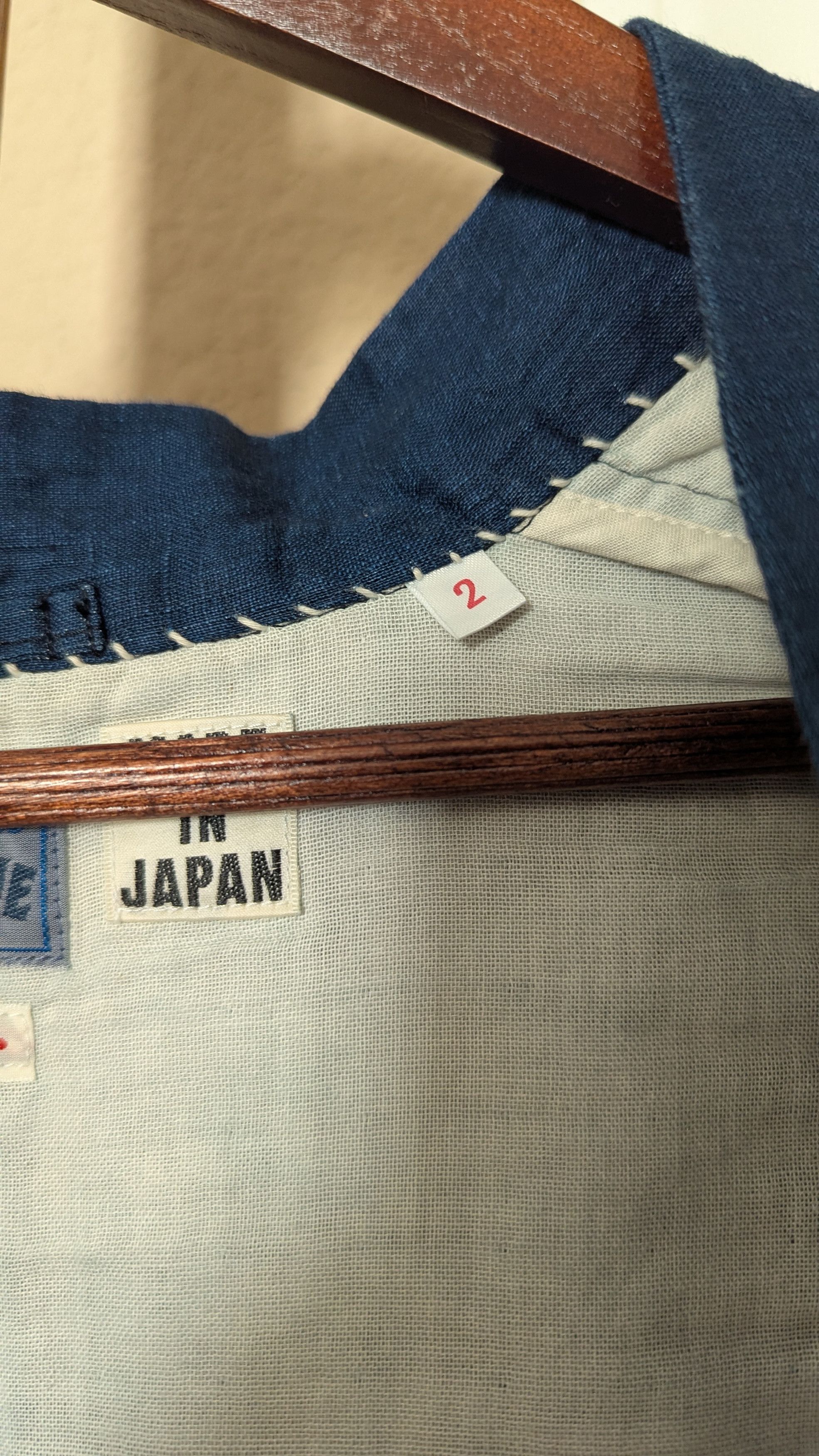 Blue Blue Japan BLUE BLUE JAPAN Indigo Linen Patchwork Haori Jacket (Size M) Size US M / EU 48-50 / 2 - 4 Thumbnail