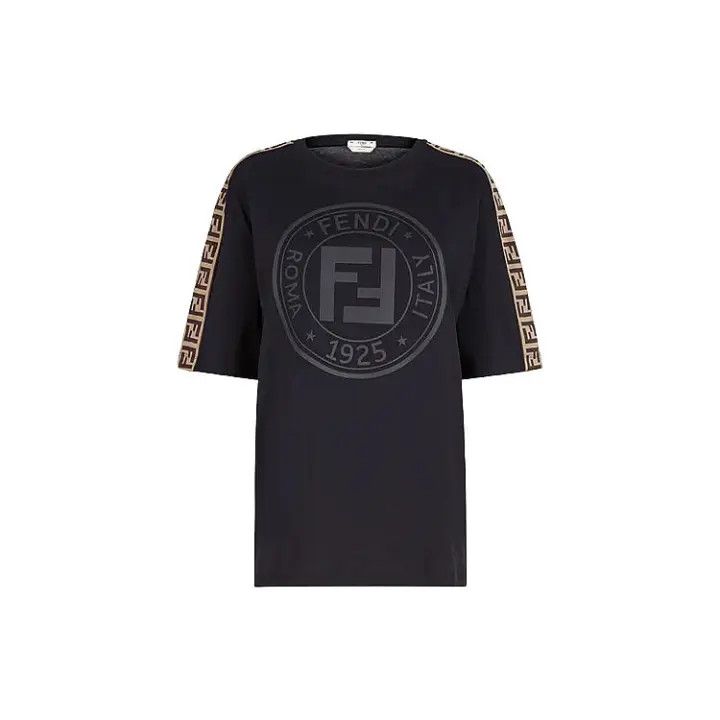 Fendi Fendi SS21 Black Knit Short Sleeve T-Shirt 0079 Size XS / US 0-2 / IT 36-38 - 1 Thumbnail