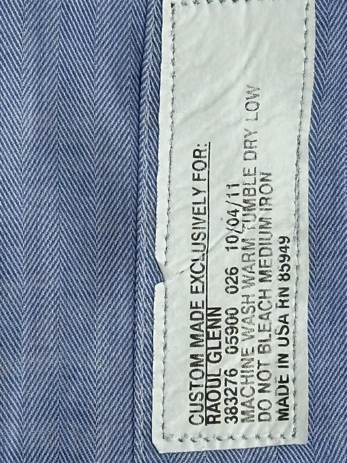 Tom James Tom James Executive Collection Solid Oxford Blue Mens XL Size 44R - 7 Thumbnail