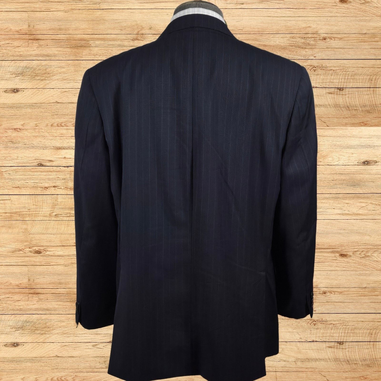 Ermenegildo Zegna Ermenegildo Zegna Saks Fifth Ave Men 44R Striped Suit Jacket Size 44R - 4 Thumbnail