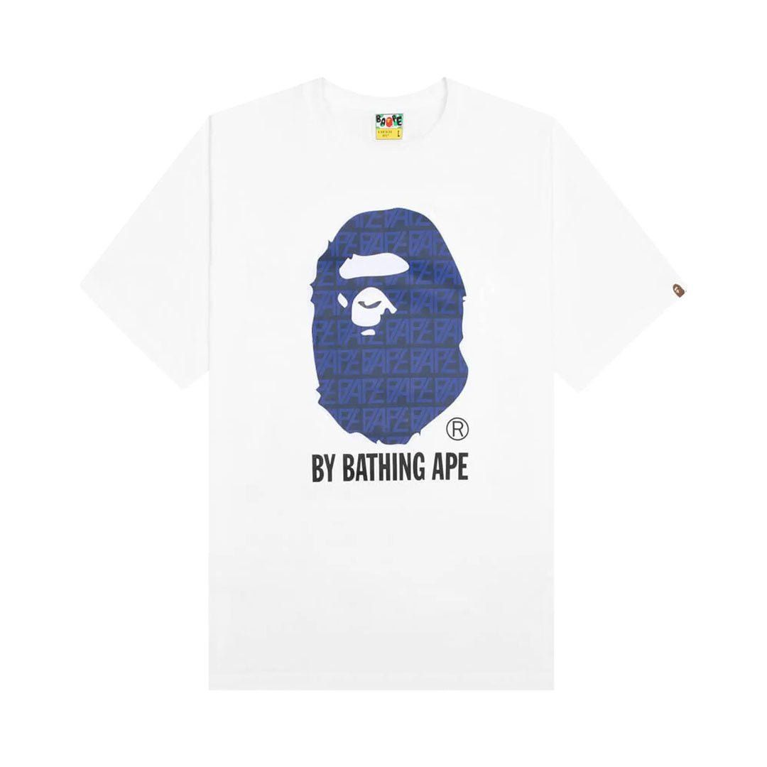 Logo Monogram By Bathing Ape Tee 'White/Navy'