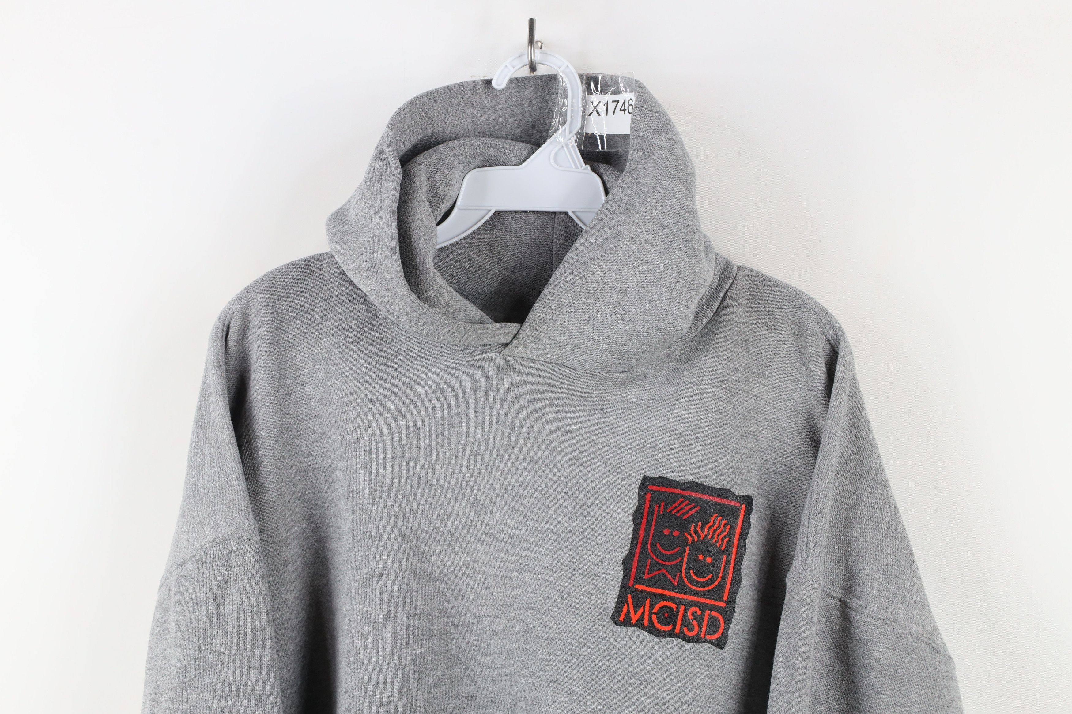 Russell Athletic × Vintage Vintage 90s Russell Athletic County School Hoodie Gray USA Size US XL / EU 56 / 4 - 2 Thumbnail