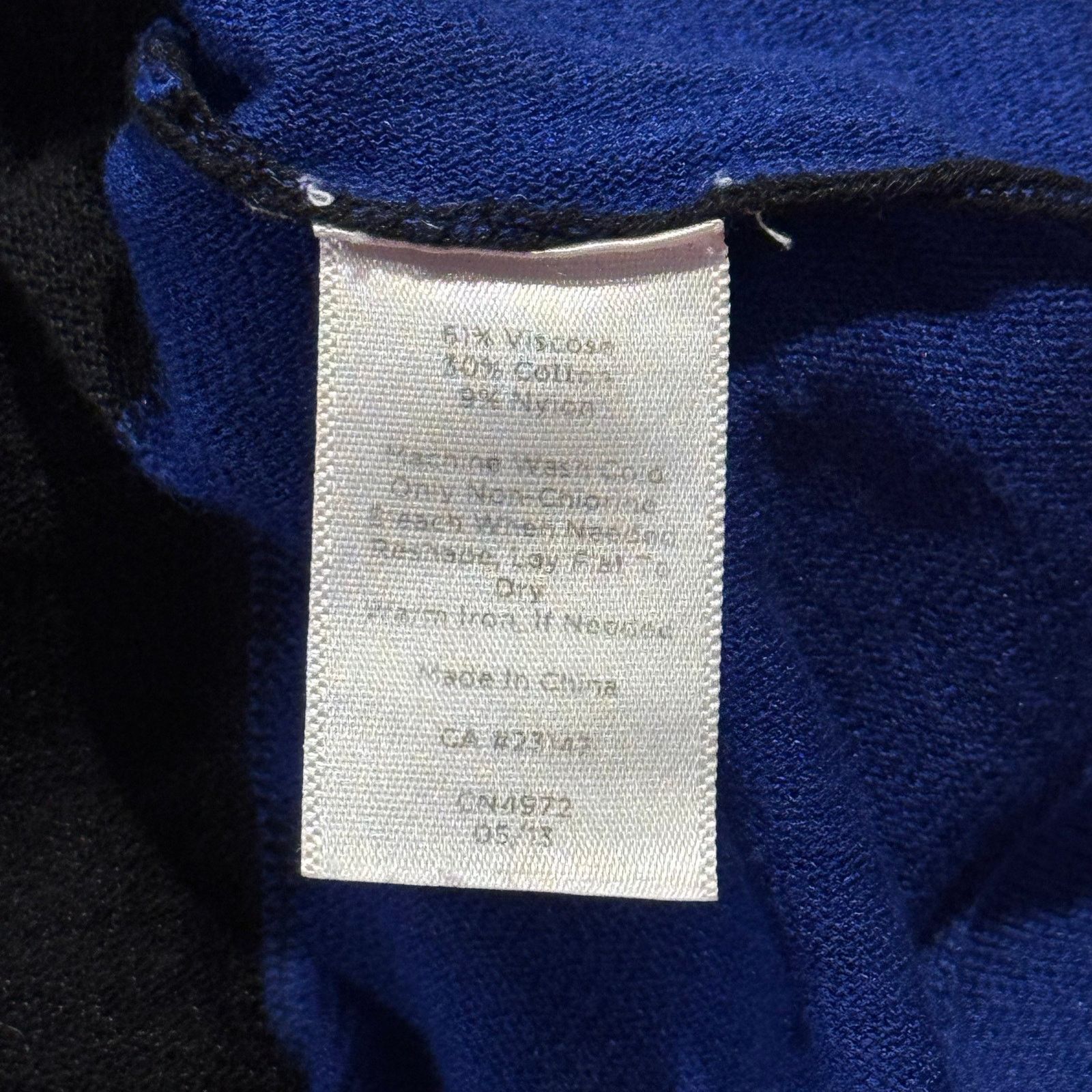 Talbots Talbots Colorblock Top Black Blue LP Minimalist Quiet Luxury Size L / US 10 / IT 46 - 5 Thumbnail