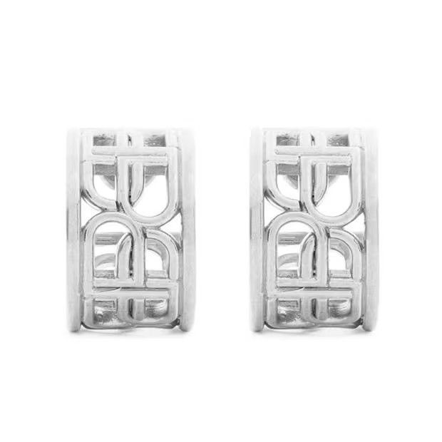 Balenciaga o1g2r1mq0924 Size: OS / Bb Hoop Earrings in Silver Size ONE SIZE - 1 Thumbnail