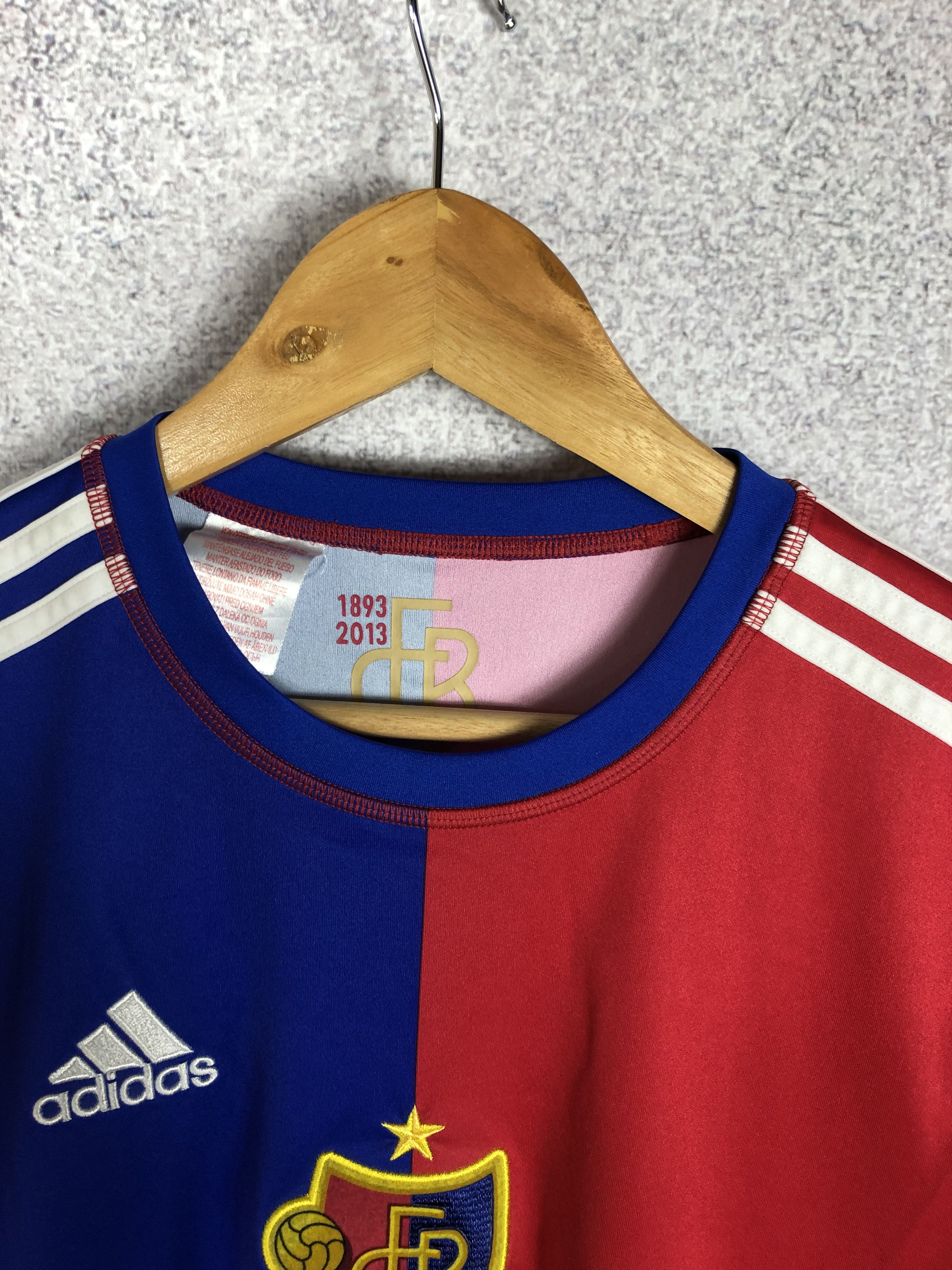 Vintage Adidas Basel 2013 2014 Home Soccer Jersey Football Shirt Size US S / EU 44-46 / 1 - 3 Thumbnail